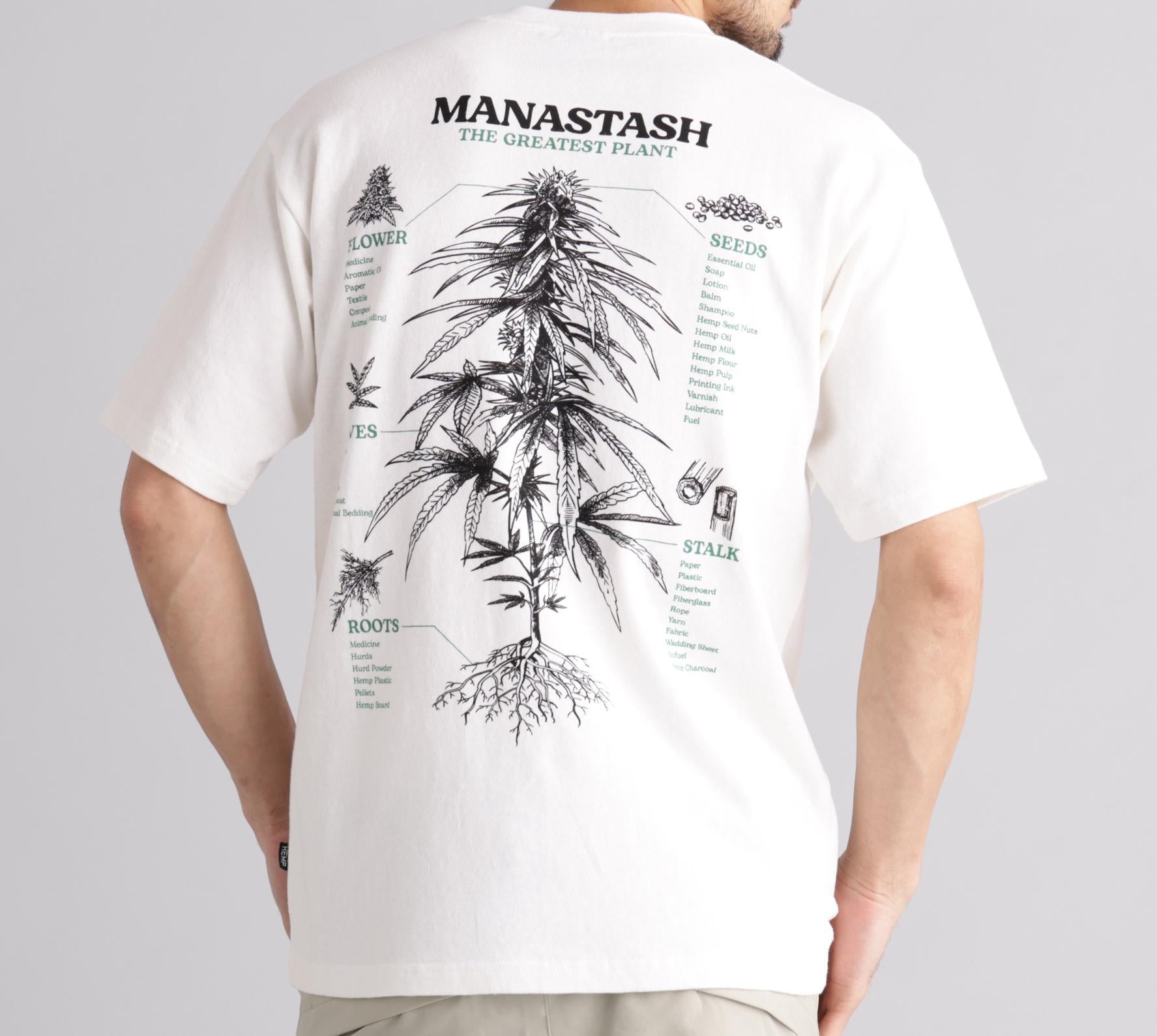 MANASTASH/マナスタッシュ/HEMP TEE TGP ホワイト