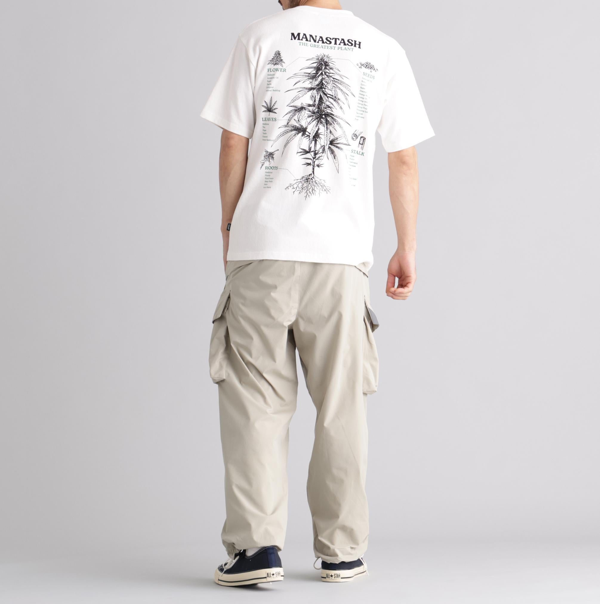 MANASTASH/マナスタッシュ/HEMP TEE TGP ホワイト