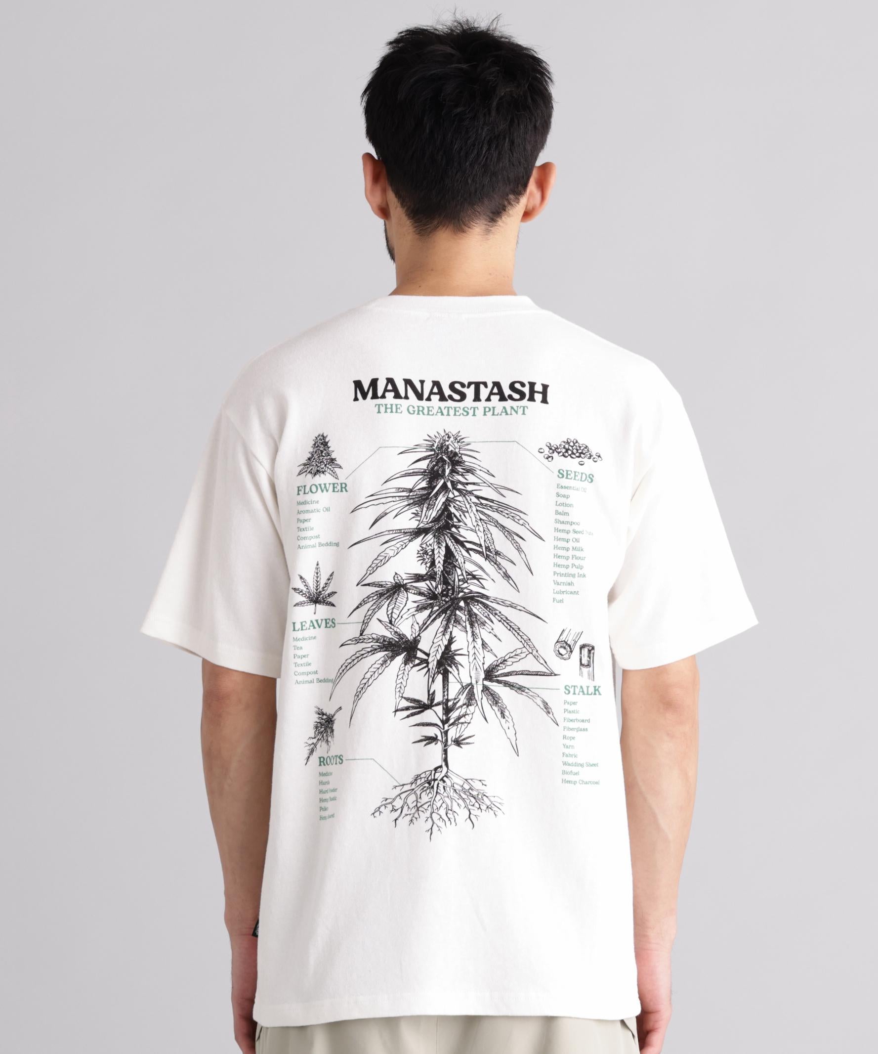 MANASTASH/マナスタッシュ/HEMP TEE TGP ホワイト
