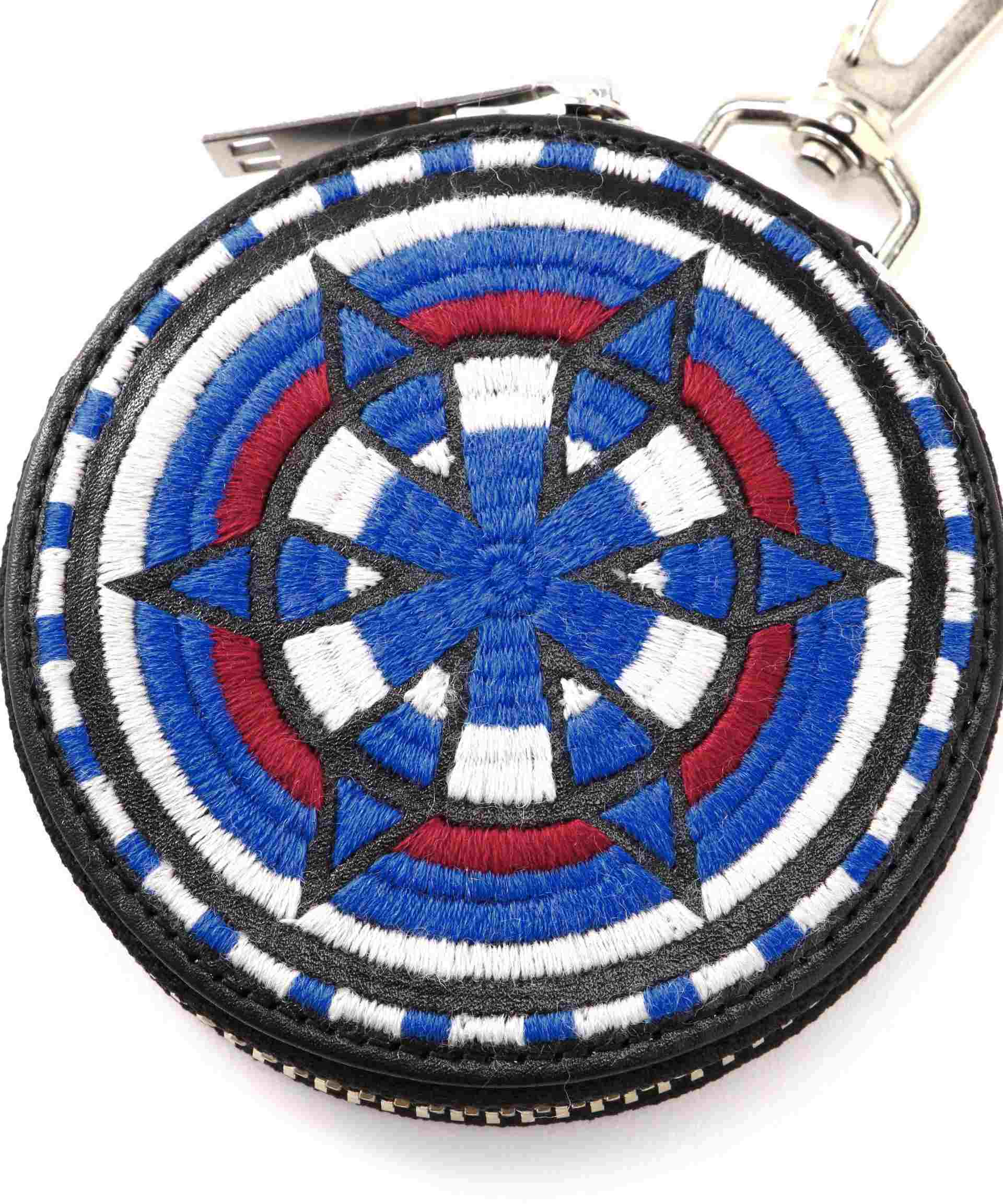 Rlackmeans/ブラックミーンズ/×ゴレンジャー LEATHE> COIN CASE ブルー