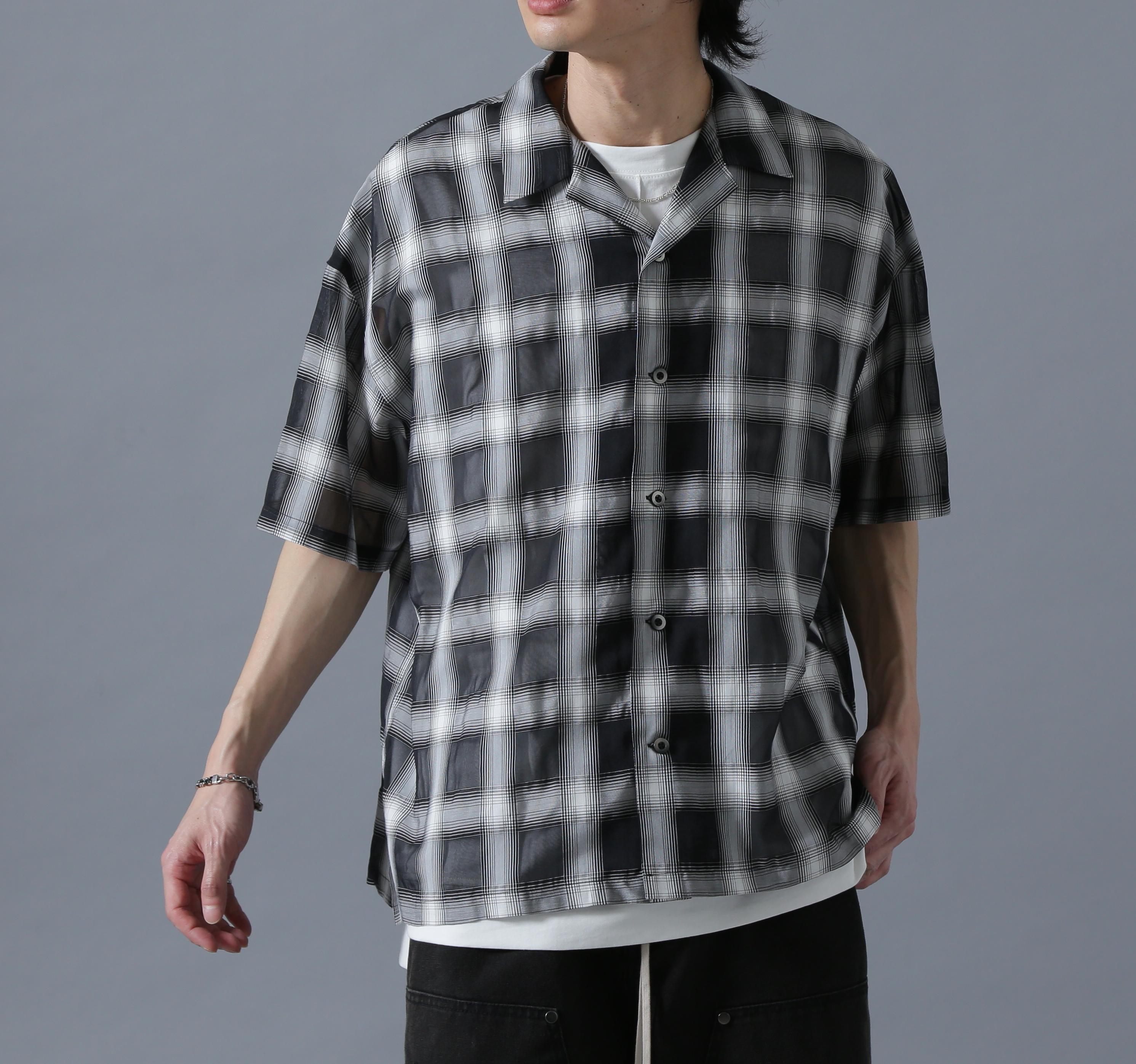 DankeSchon/ダンケシェーン/SIZZLE CHECK S/S SHIRTS ブラック