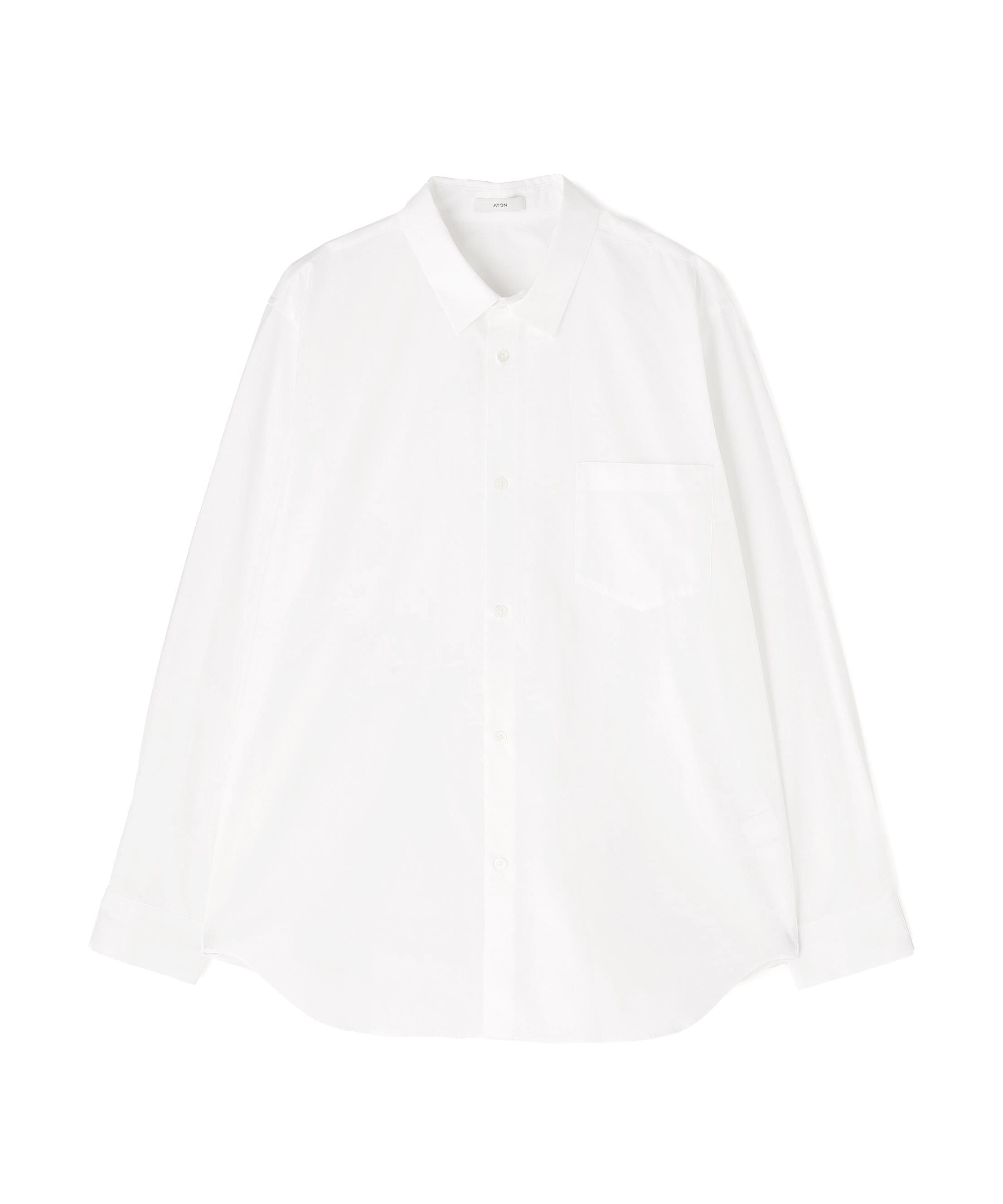 ATON (エイトン)SUVIN BROAD | STANDARD SHIRT ホワイト