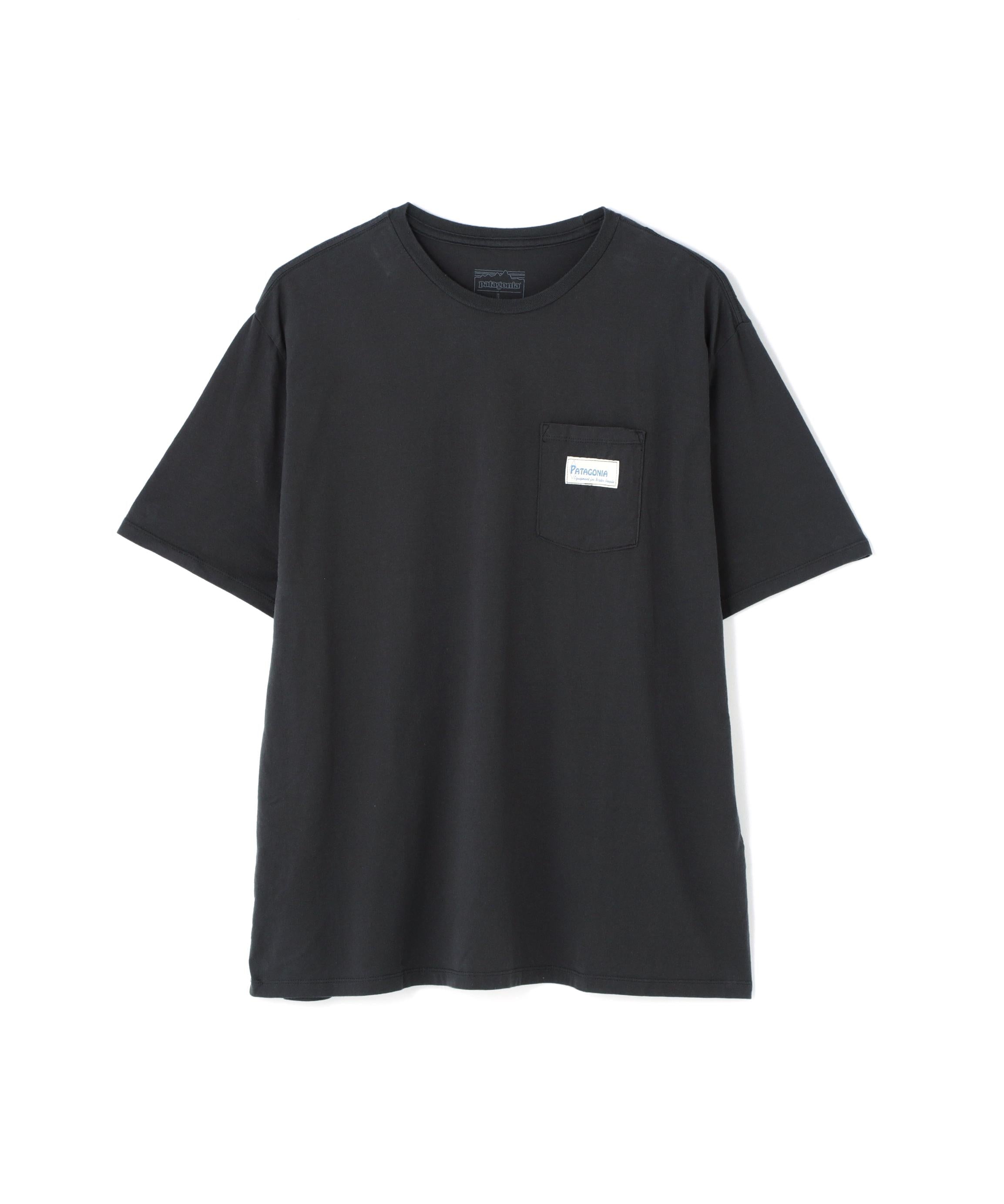 Patagonia/パタゴニア メンズ・ウォーター・ピープル・オーガニック・ポケット・Tシャツ ブラック