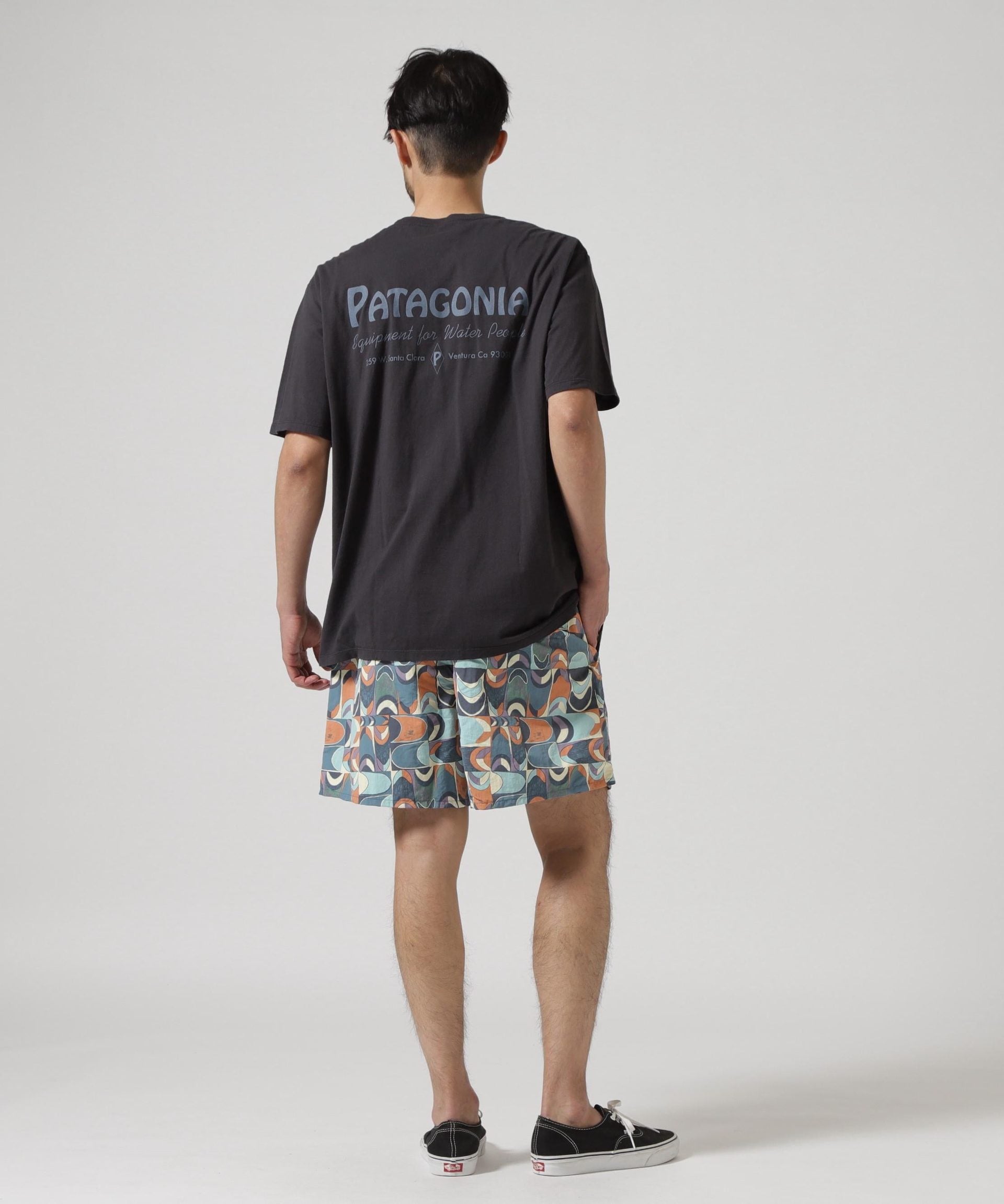 Patagonia/パタゴニア メンズ・ウォーター・ピープル・オーガニック・ポケット・Tシャツ ブラック