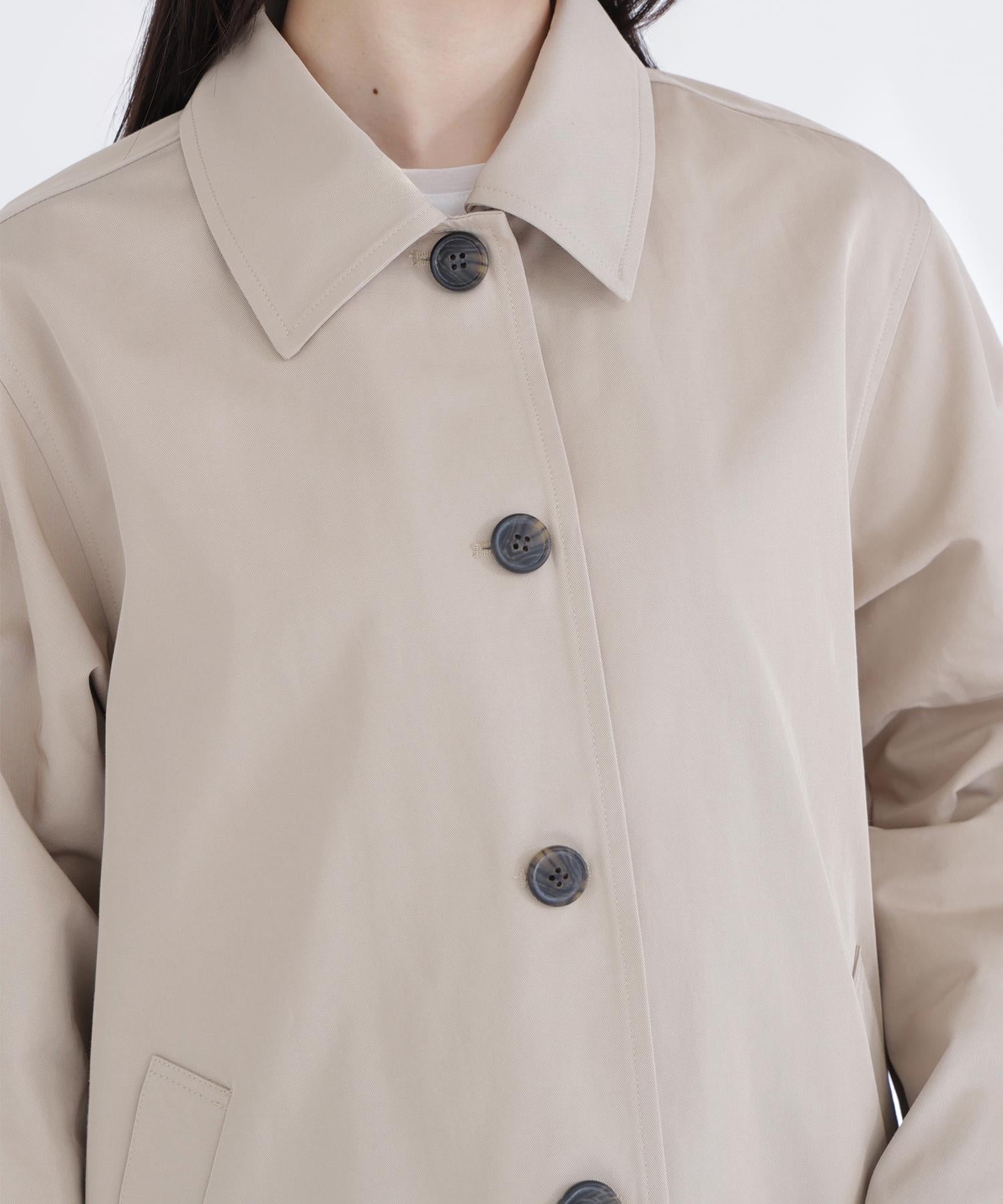 ステンカラーハーフコート ベージュ4