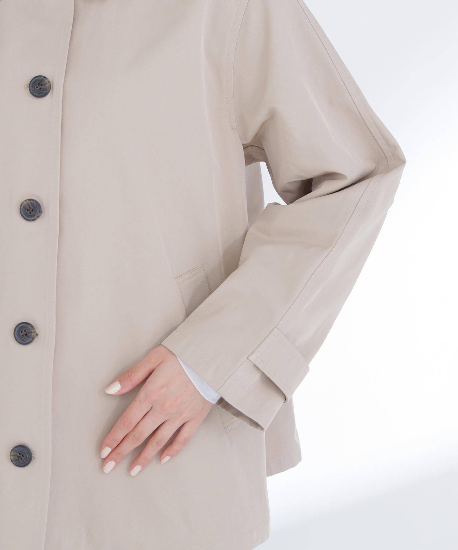 ステンカラーハーフコート ベージュ4