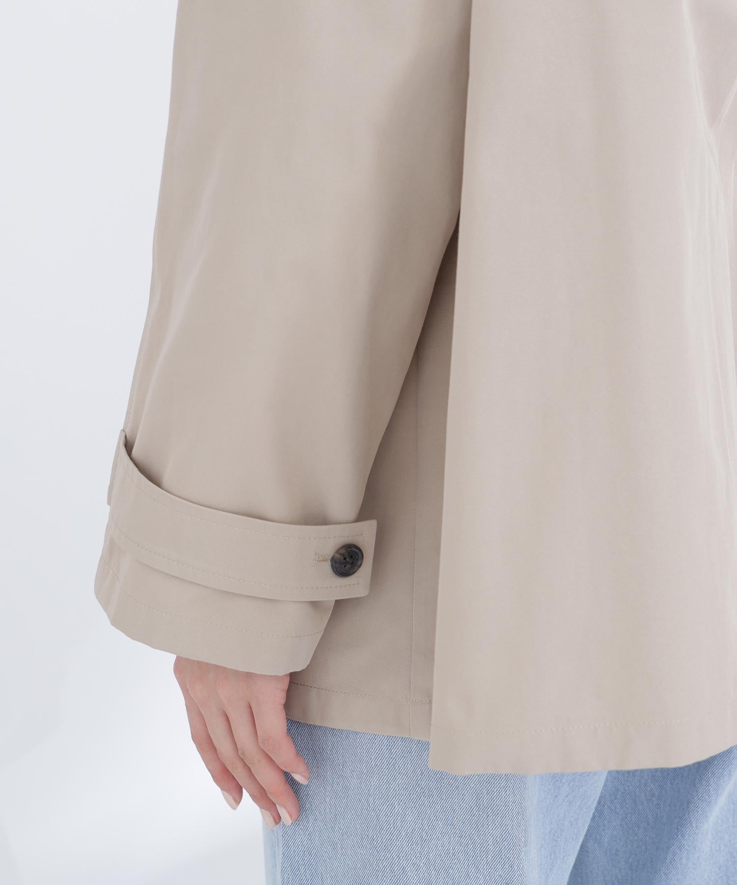 ステンカラーハーフコート ベージュ4