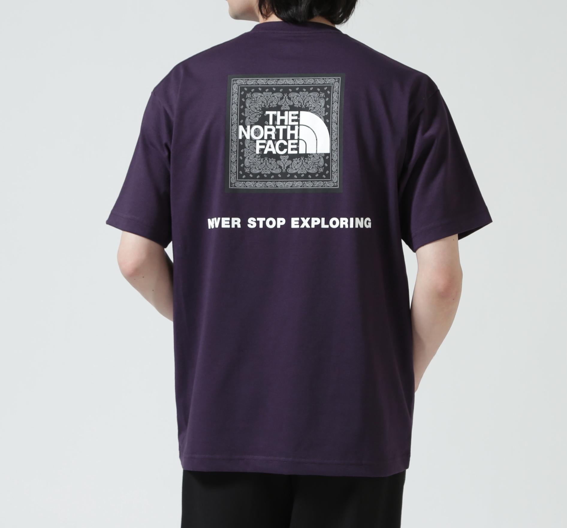 THE NORTH FACE S/S Bandana Square Logo Tee ダークグレー6