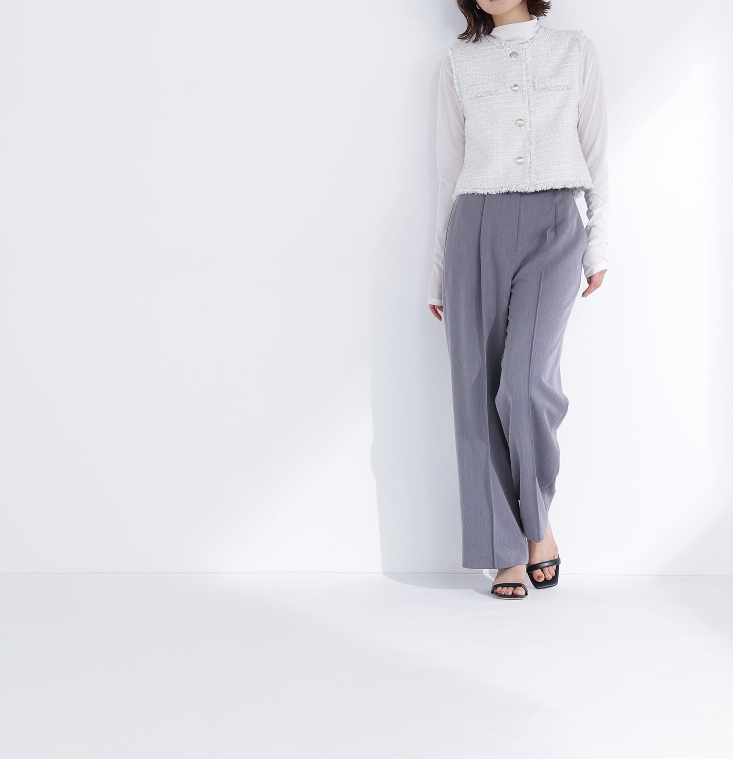 ツイードシリーズ コンパクトジレ オフ系2