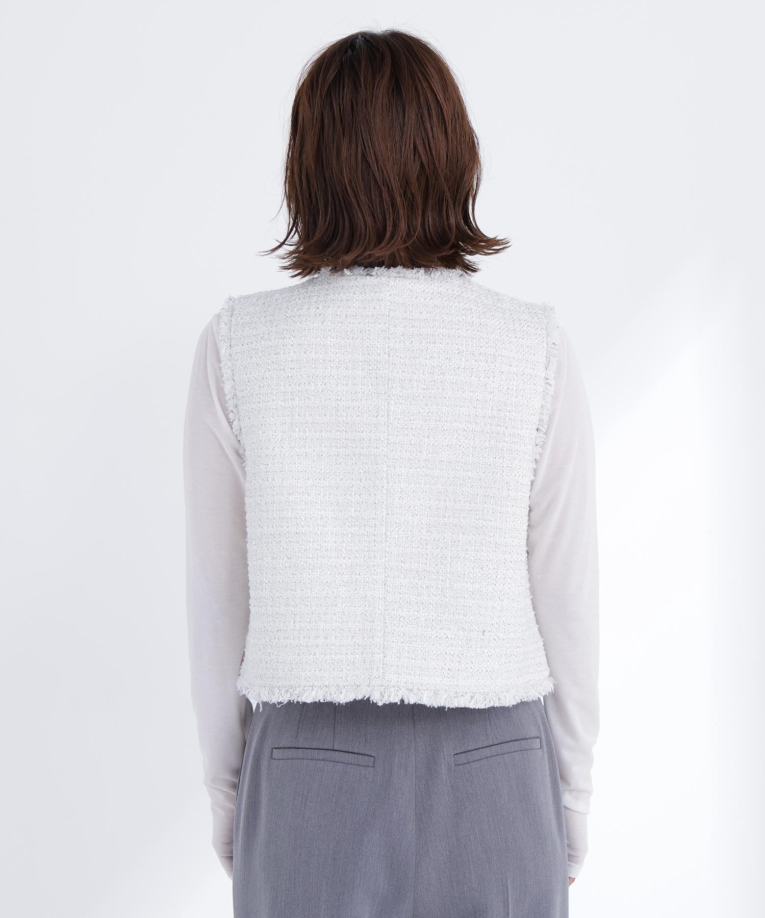 ツイードシリーズ コンパクトジレ オフ系2