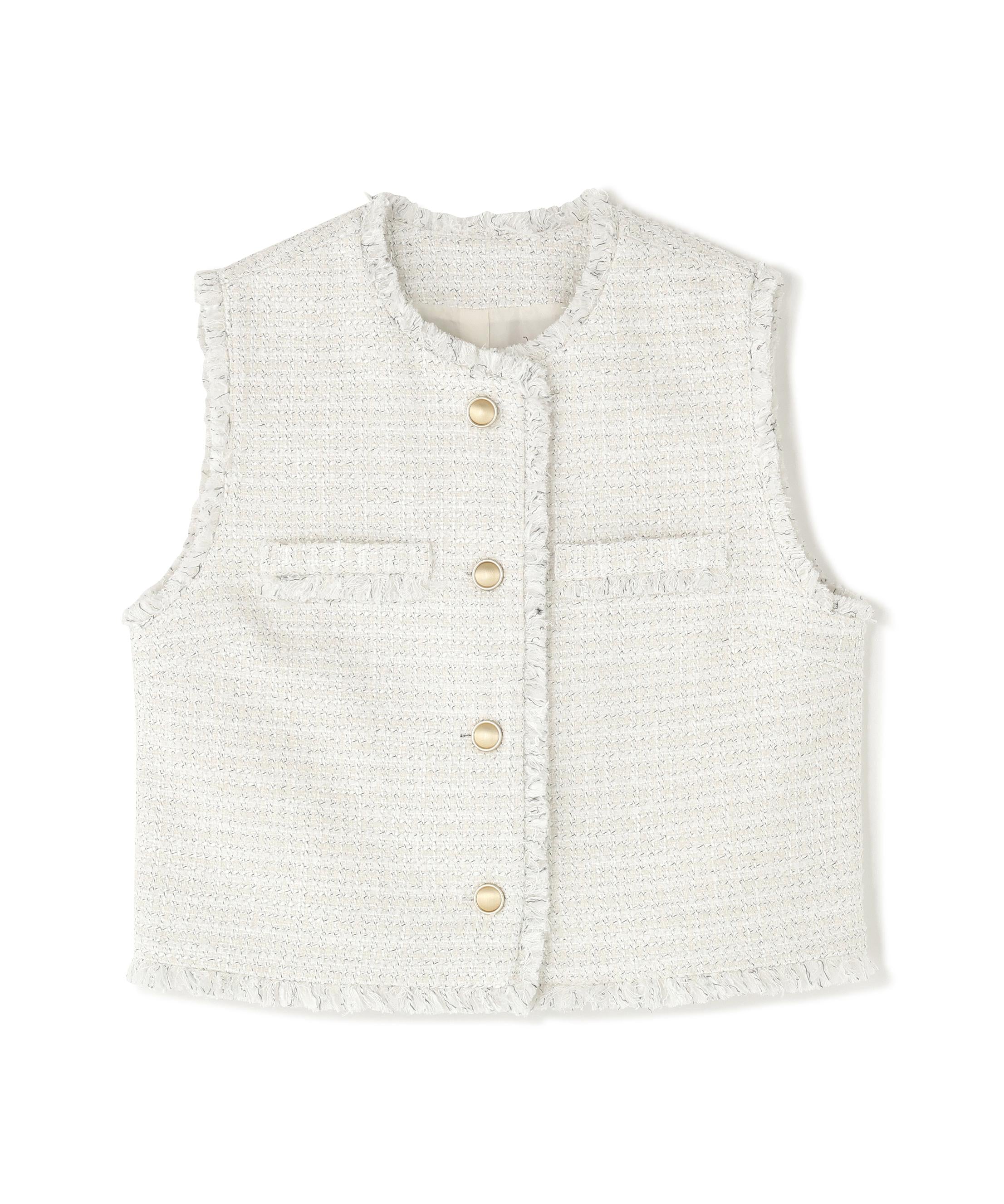 ツイードシリーズ コンパクトジレ オフ系2