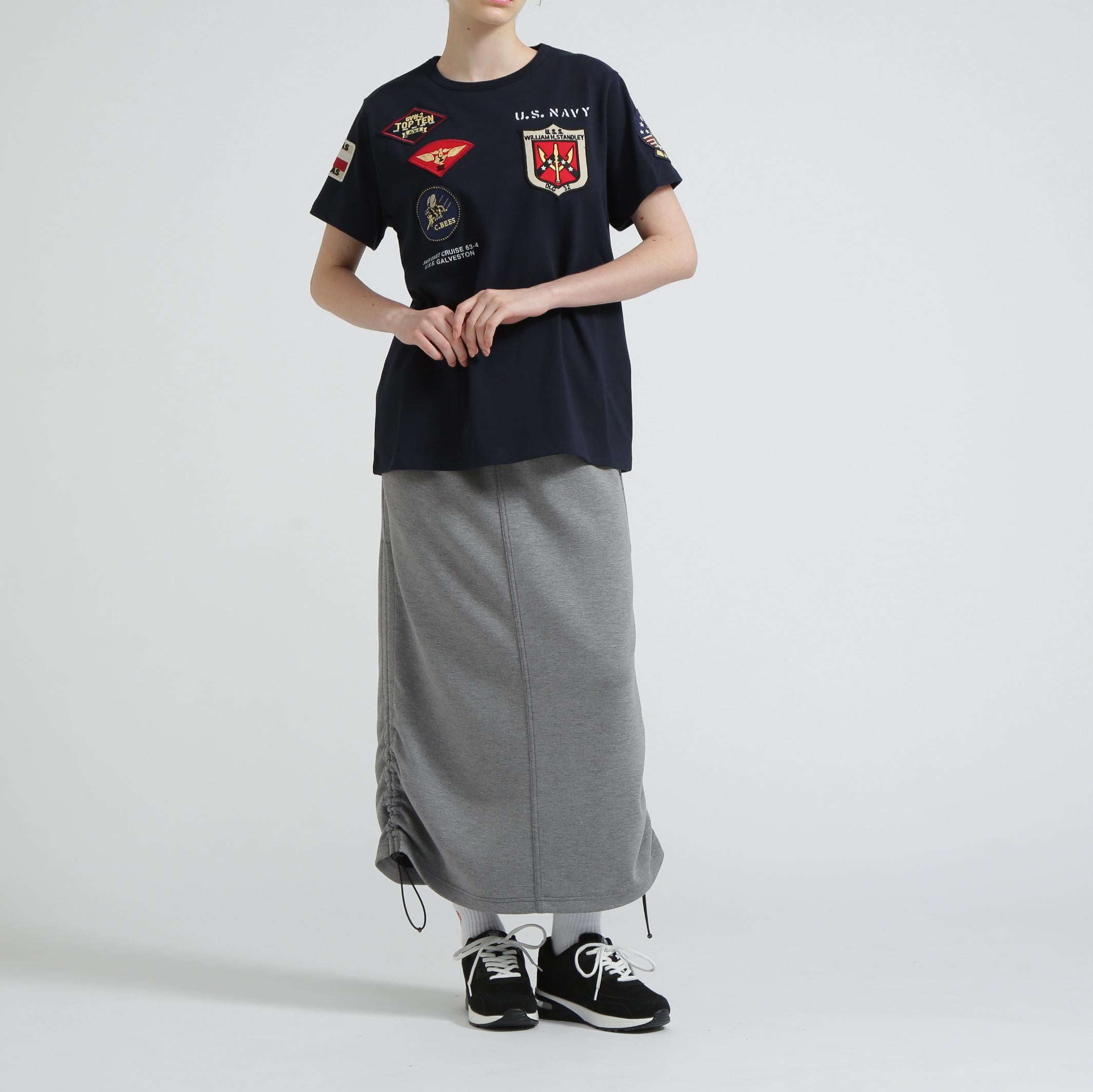 《WER&DEPOT限定》トップガン ワッペン Tシャツ/ TOP GUN WAPPEN S/S C>EW NECK T-SHI>T ネイビー