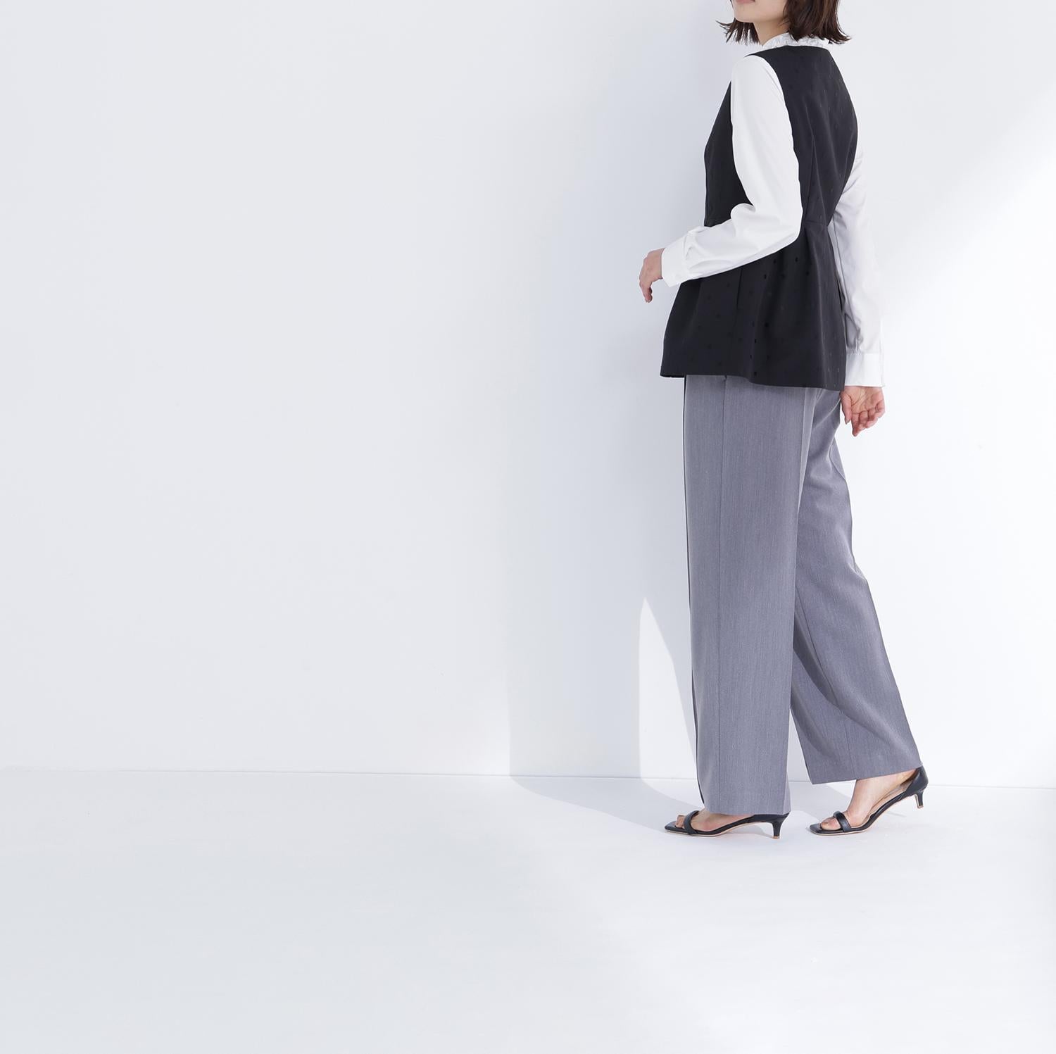 ドットペプラムジレ ブラック