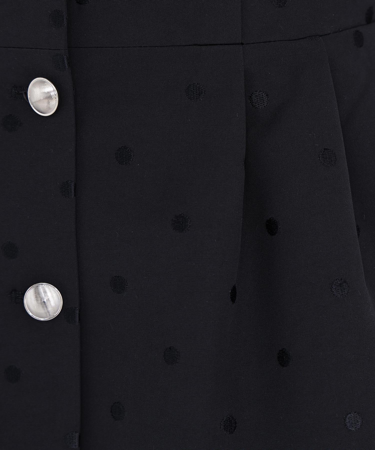 ドットペプラムジレ ブラック