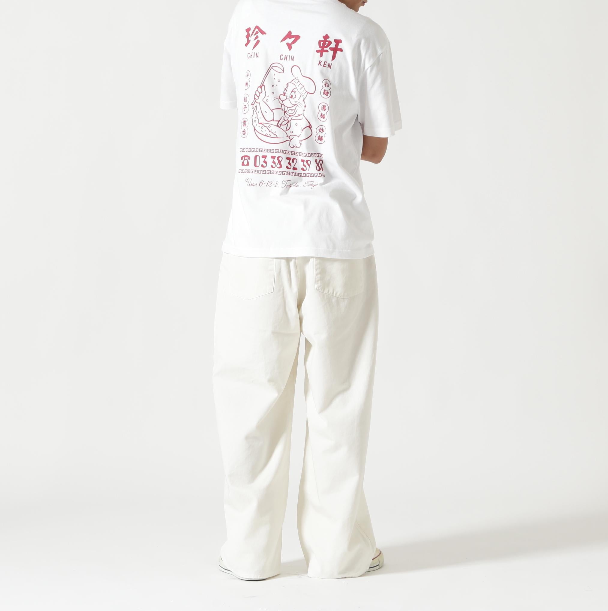 珍々軒×BEAVER BEAVER別注 珍々軒コラボTシャツ ホワイト