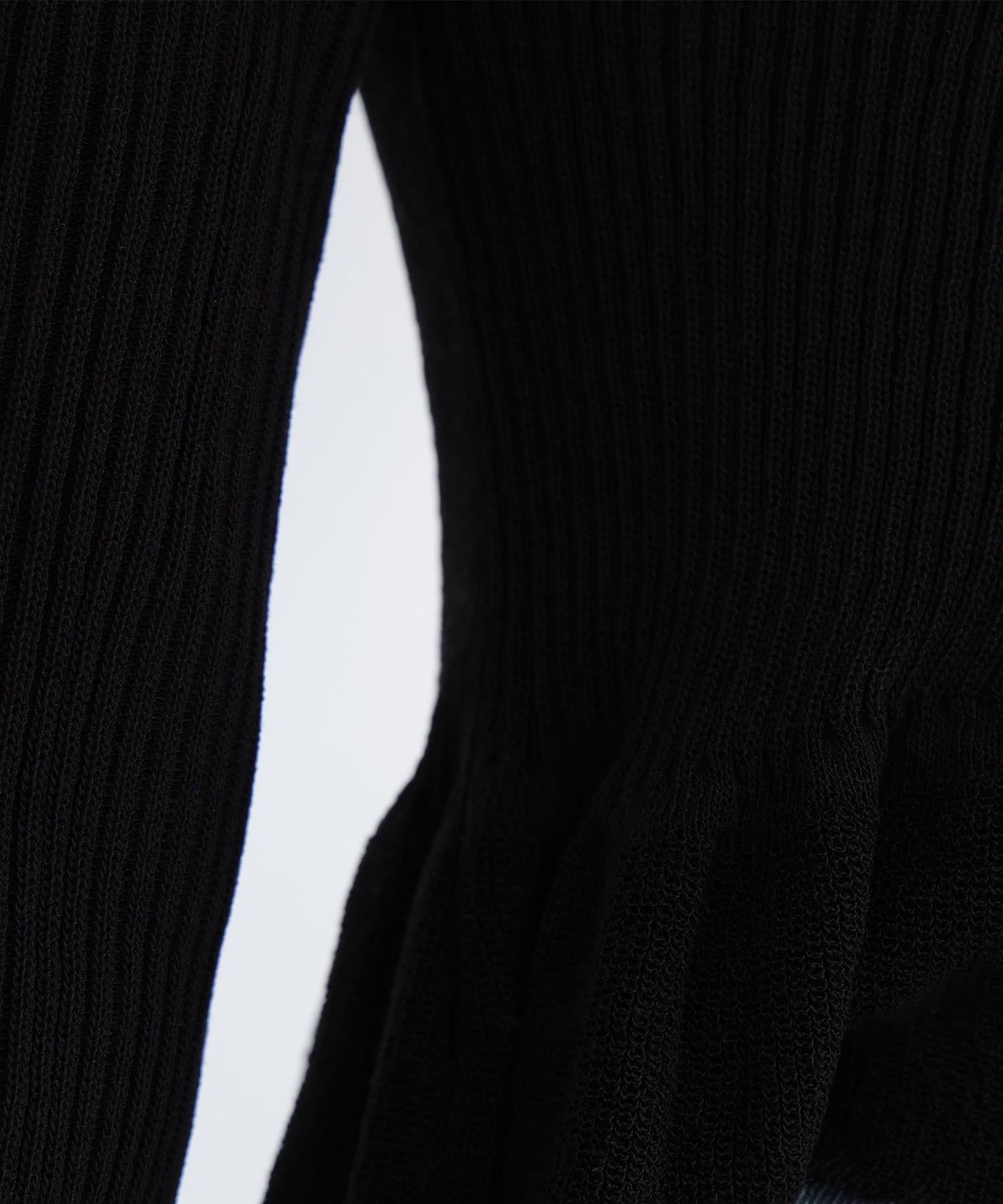 フリルトリムカーディガン ブラック