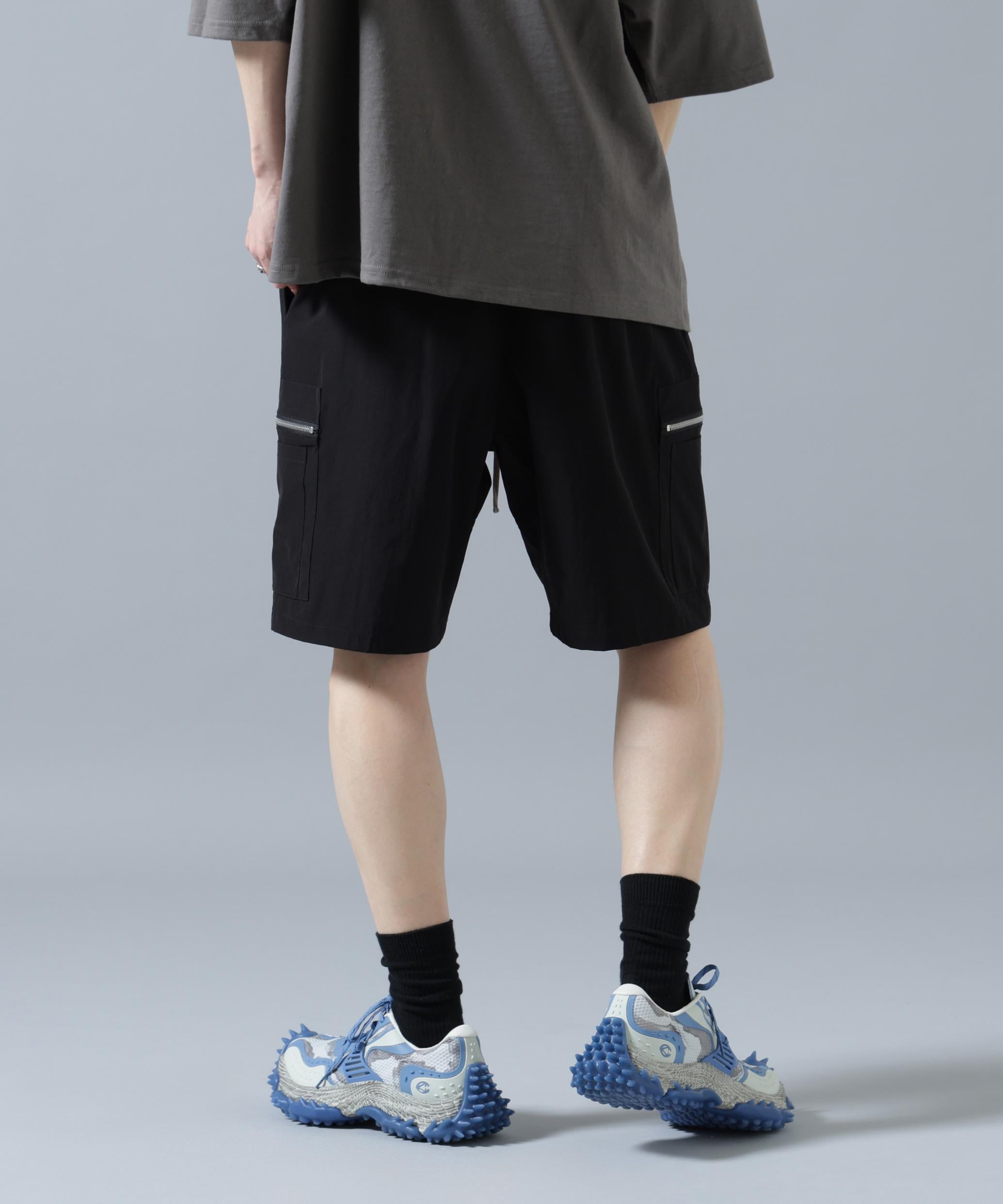 DankeSchon/ダンケシェーン/PTWILL FLAP CARGO SHORTS ブラック