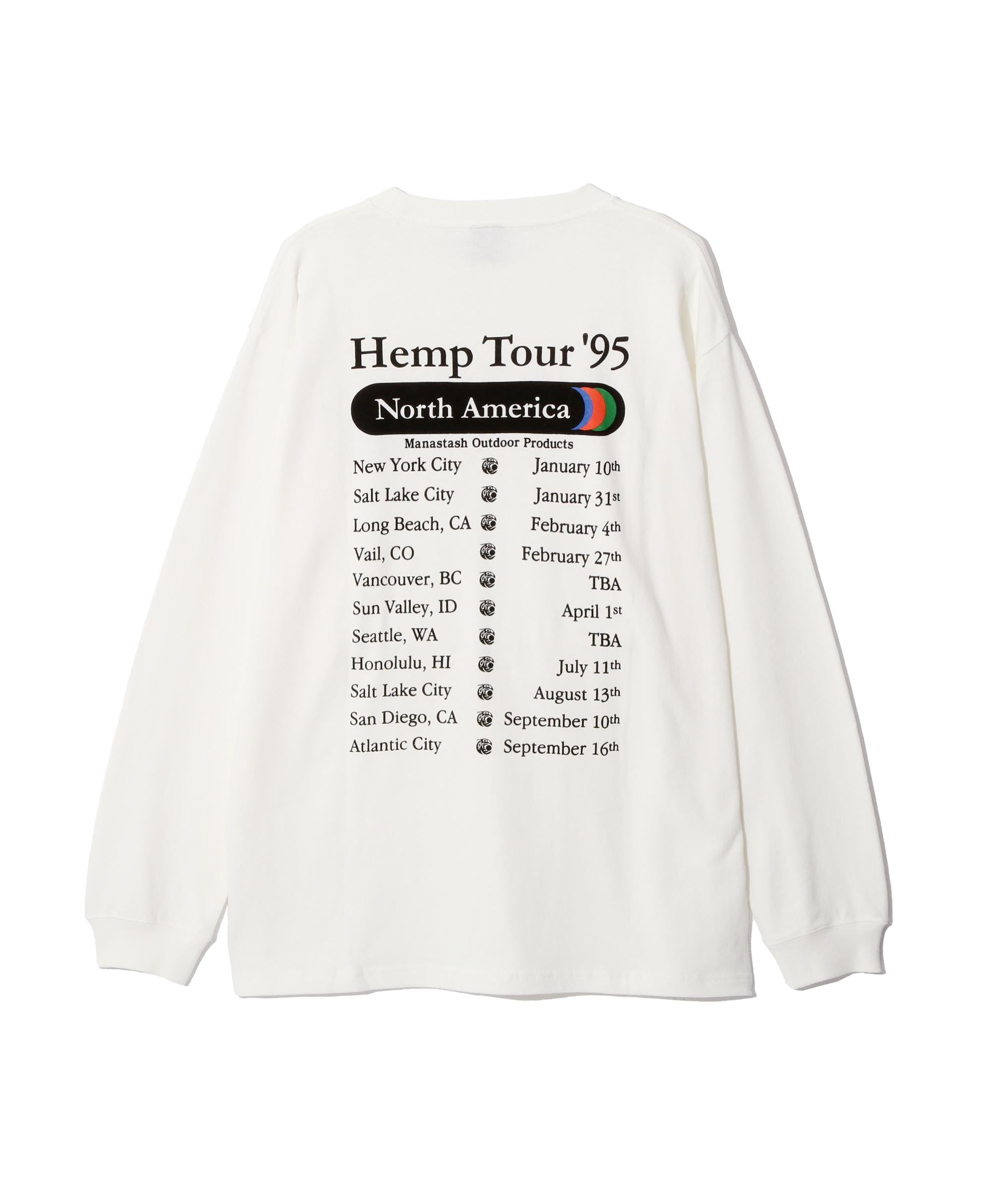 MANASTASH/マナスタッシュ/HEMP TOUR L/S TEE ホワイト