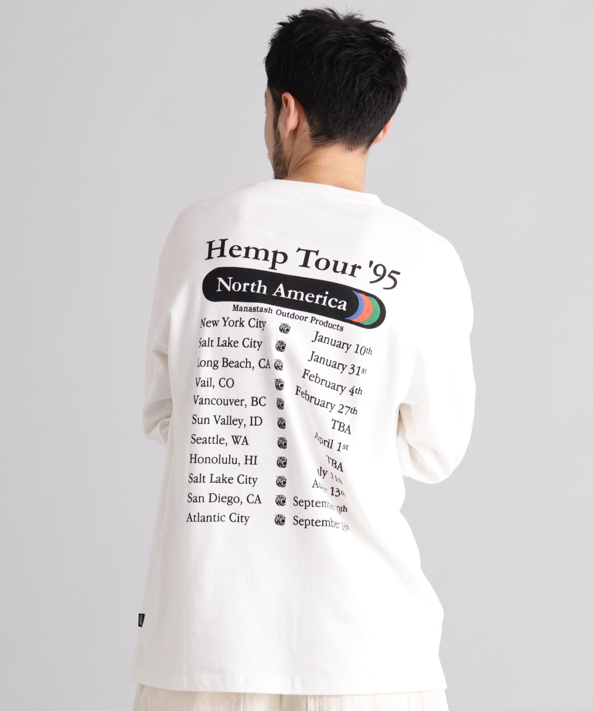 MANASTASH/マナスタッシュ/HEMP TOUR L/S TEE ホワイト
