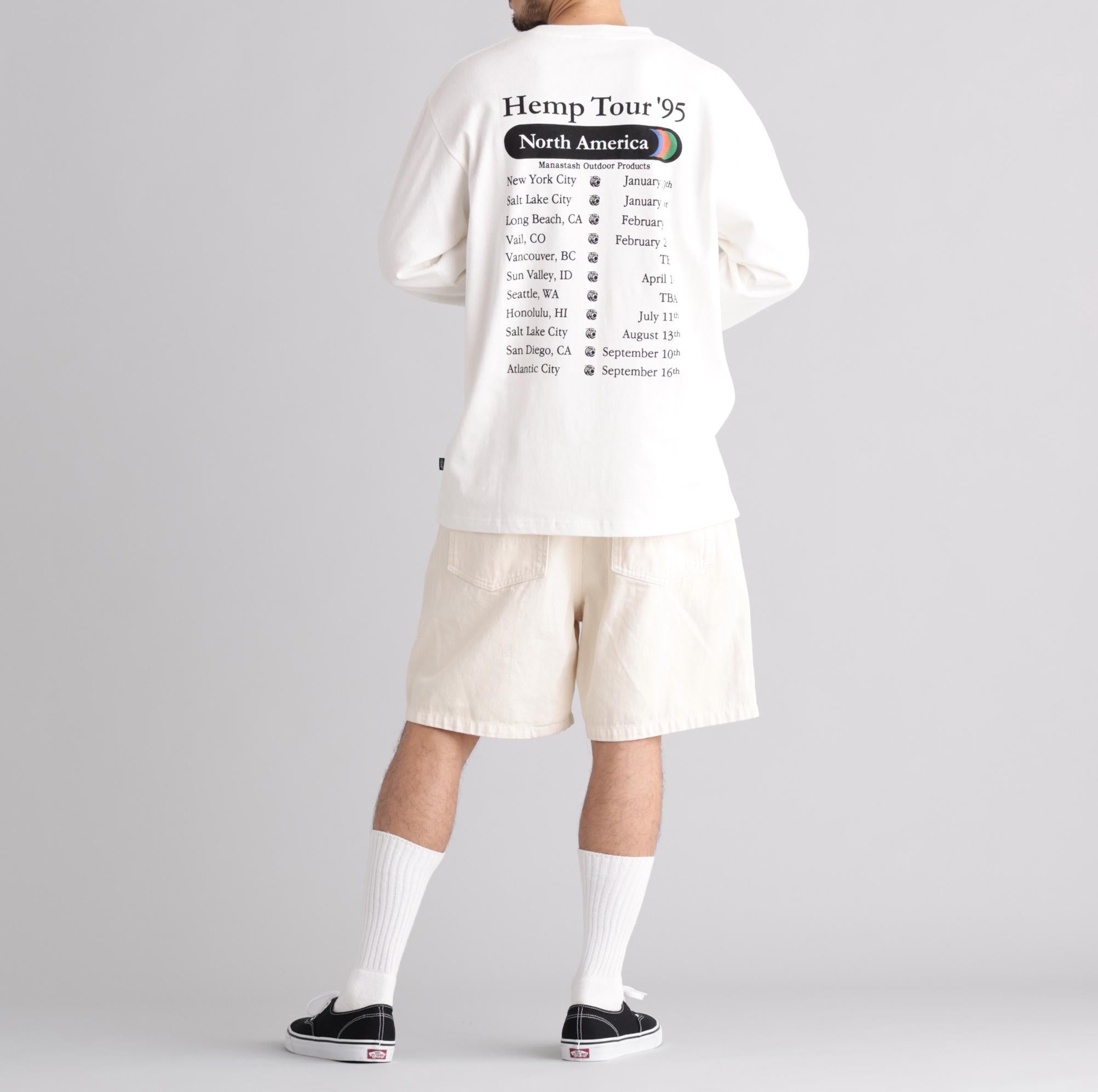 MANASTASH/マナスタッシュ/HEMP TOUR L/S TEE ホワイト