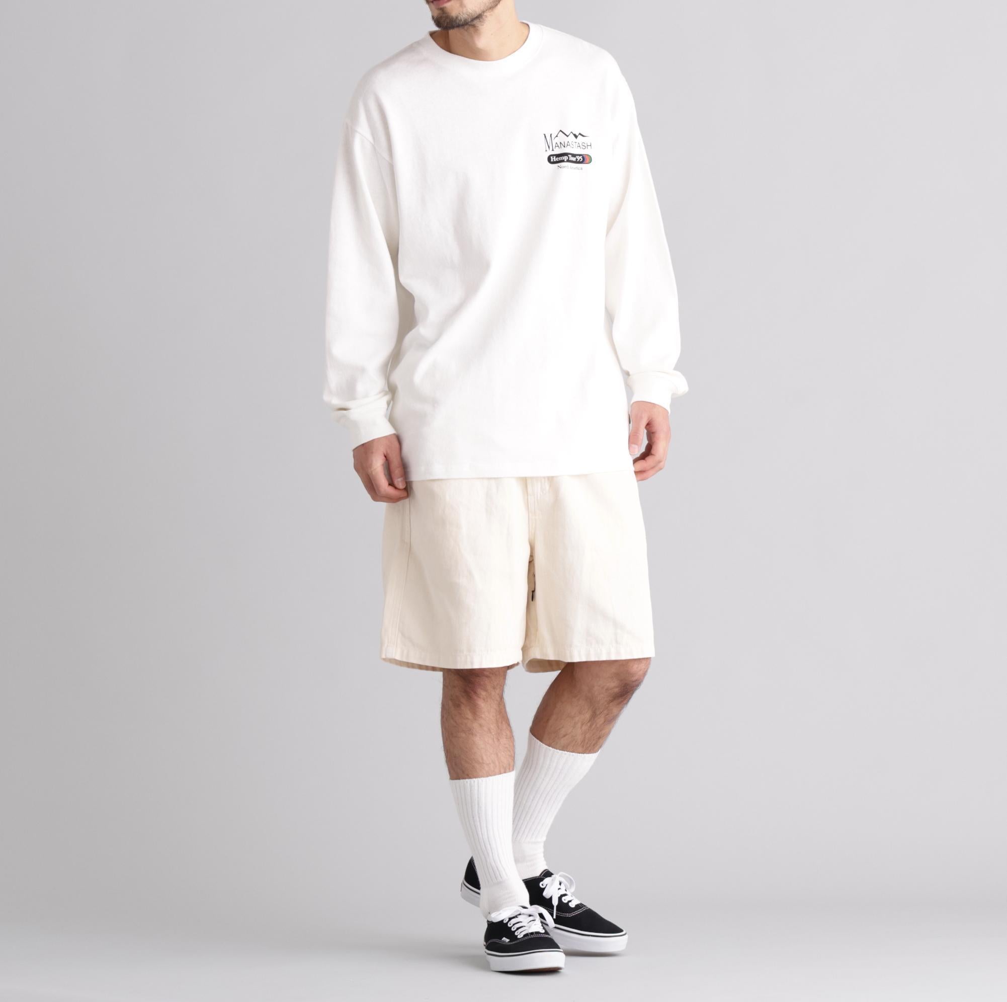 MANASTASH/マナスタッシュ/HEMP TOUR L/S TEE ホワイト