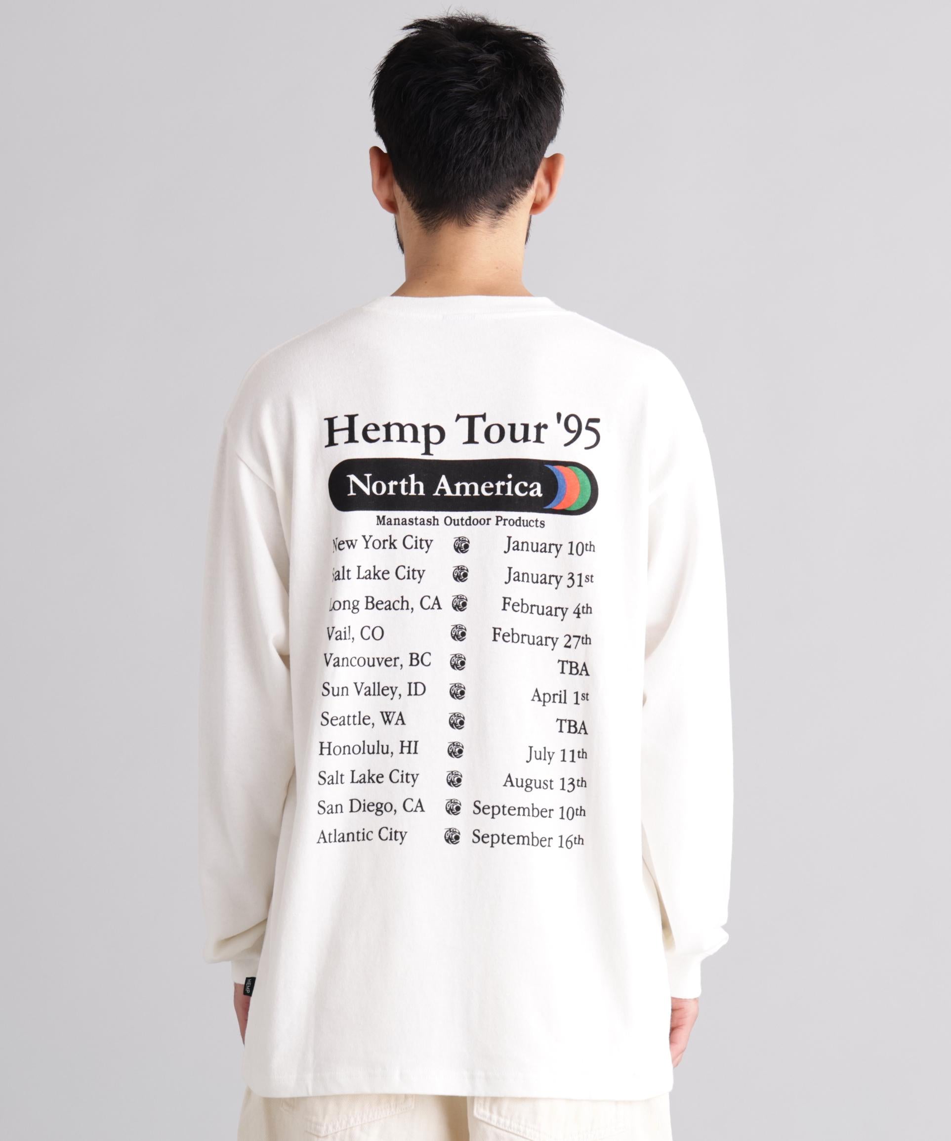 MANASTASH/マナスタッシュ/HEMP TOUR L/S TEE ホワイト