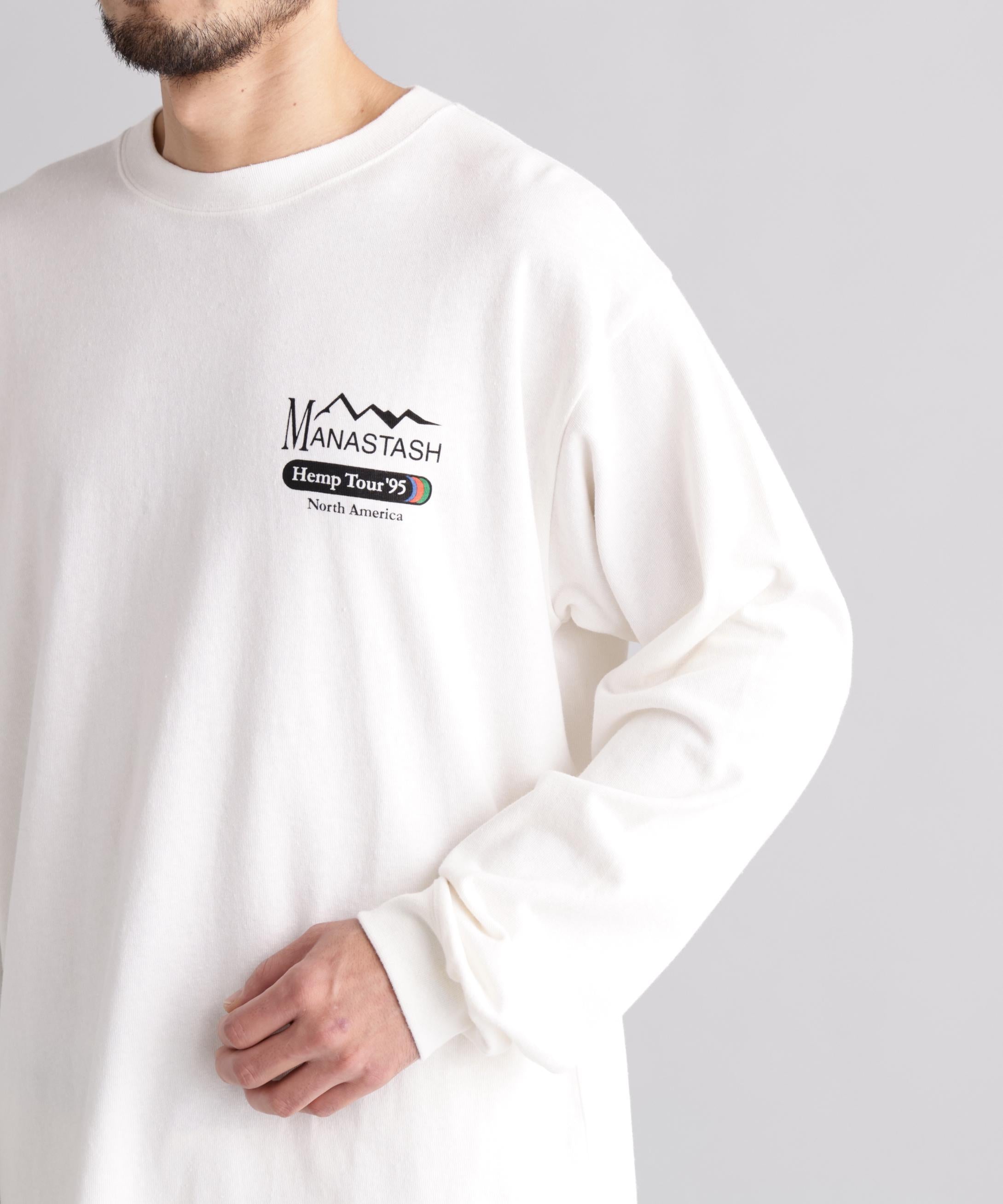 MANASTASH/マナスタッシュ/HEMP TOUR L/S TEE ホワイト