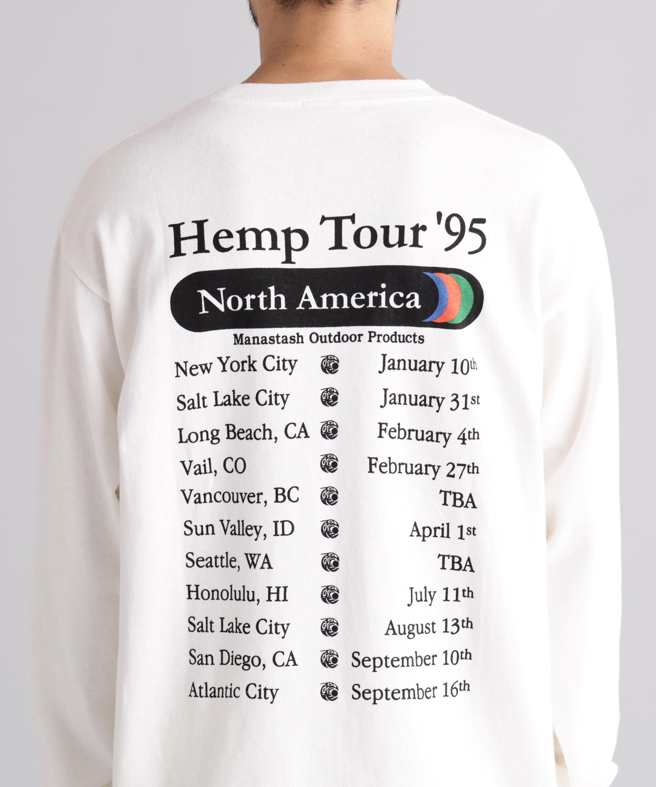 MANASTASH/マナスタッシュ/HEMP TOUR L/S TEE ホワイト