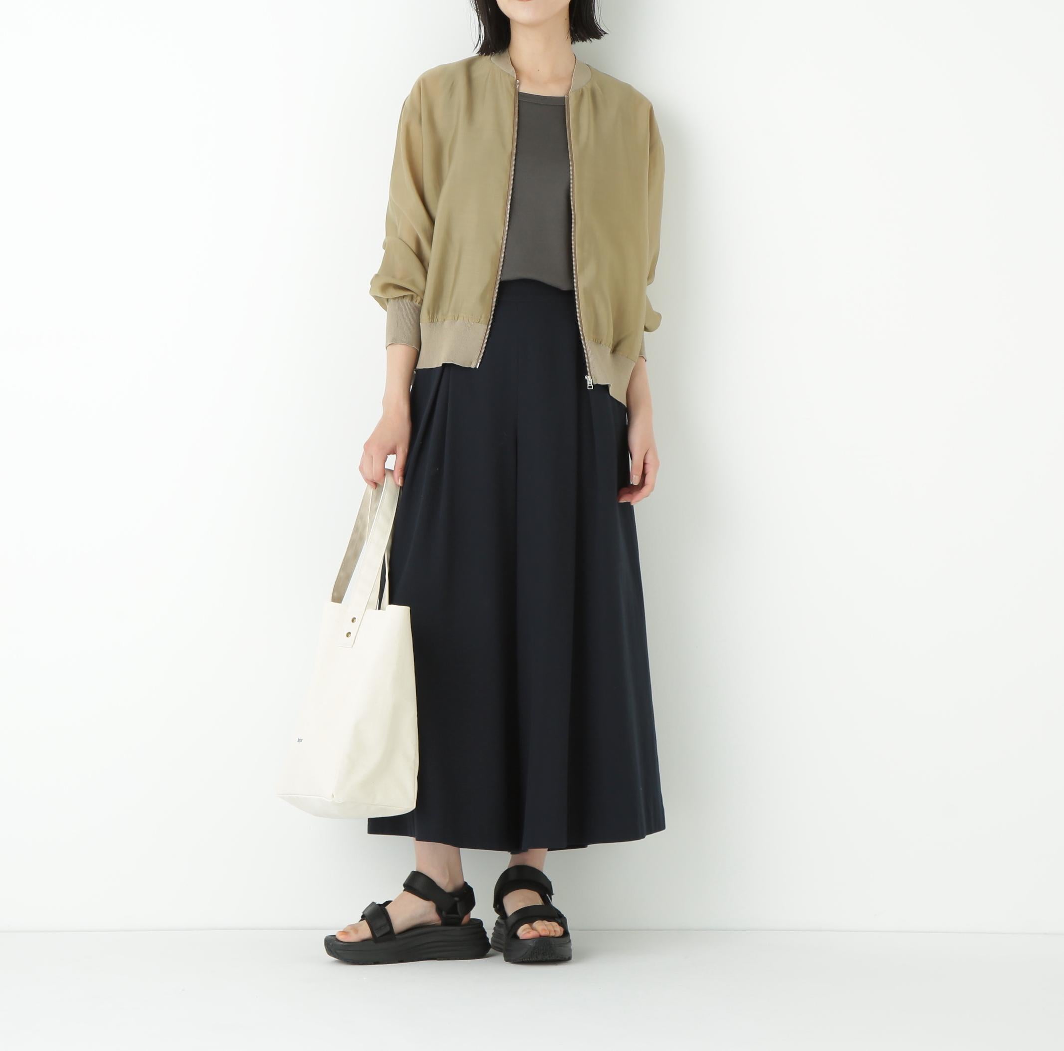 ◆コットンガスボイルバラシャタックスカーチョ ネイビー