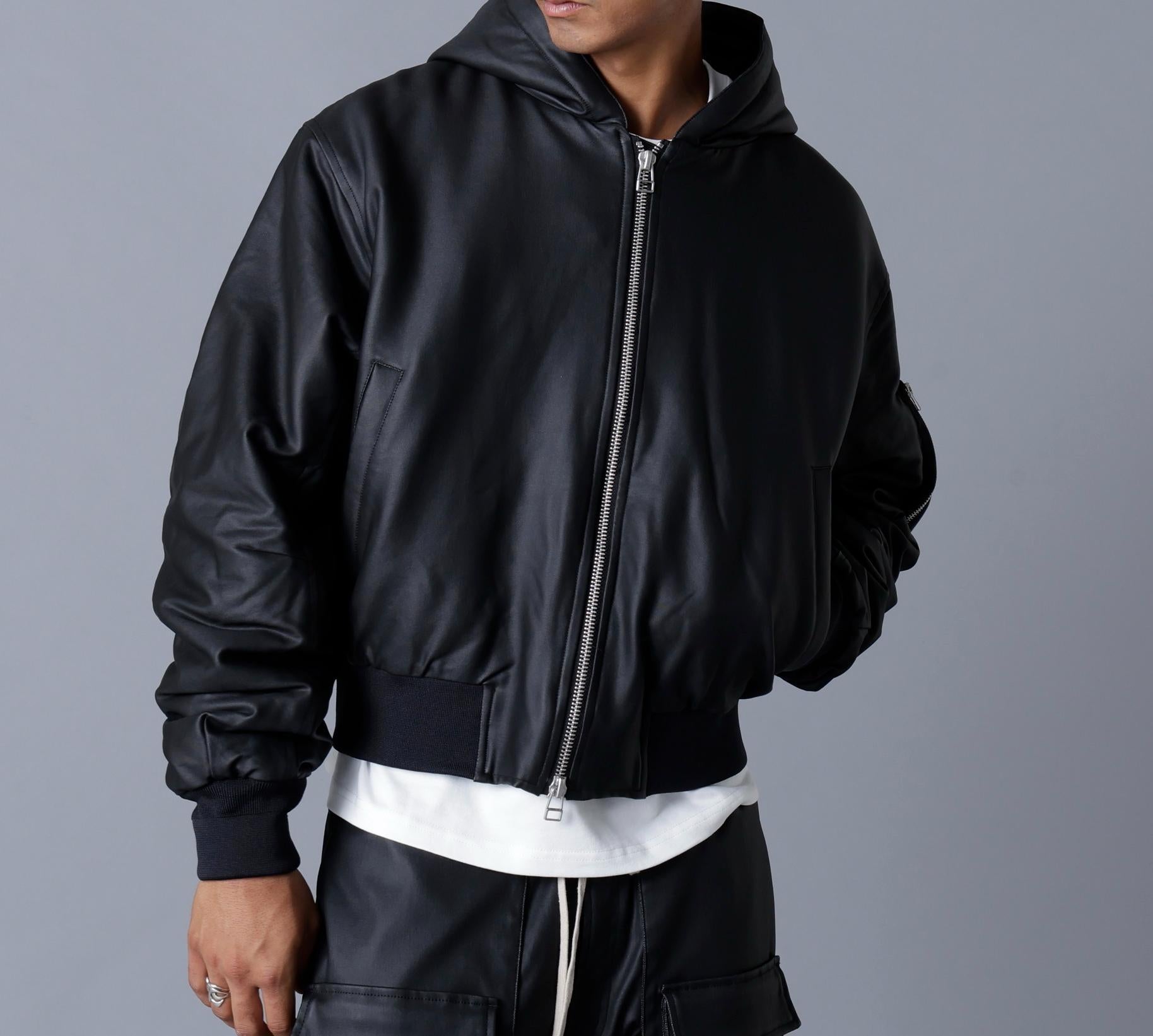 DankeSchon/ダンケシェーン/COATING HOOD MA-1 ブラック