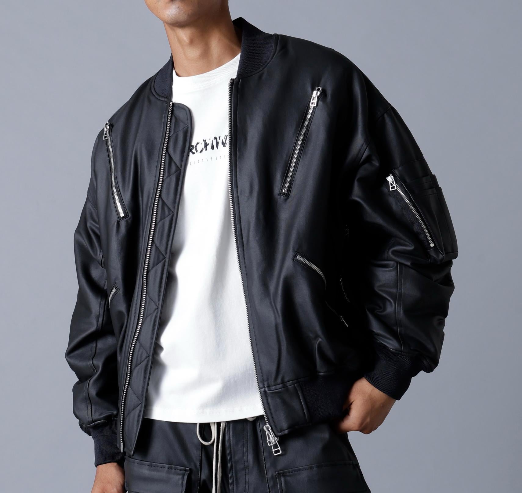 DankeSchon/ダンケシェーン/COATING ZIP MA-1 ブラック