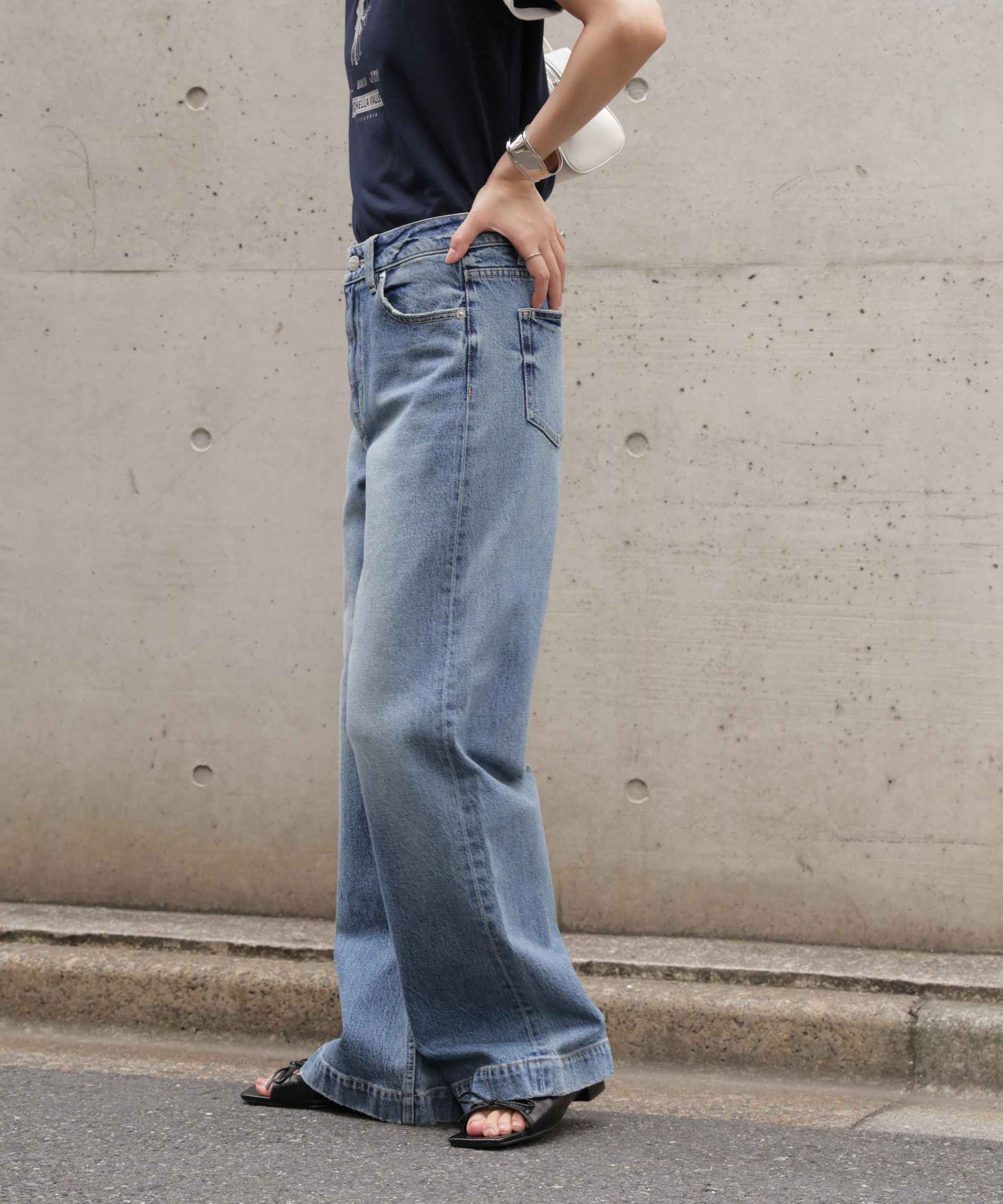 〈フリーズマート別注〉PICCADILLY ベーシックワイドデニムパンツ インディゴ2