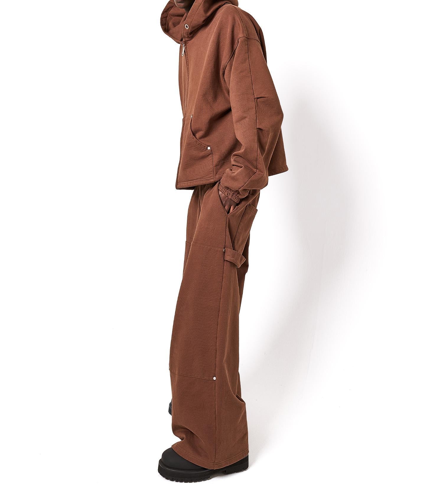 DankeSchon/ダンケシェーン/480HW SWEAT W-KNEE PAINTER PANTS ブラウン