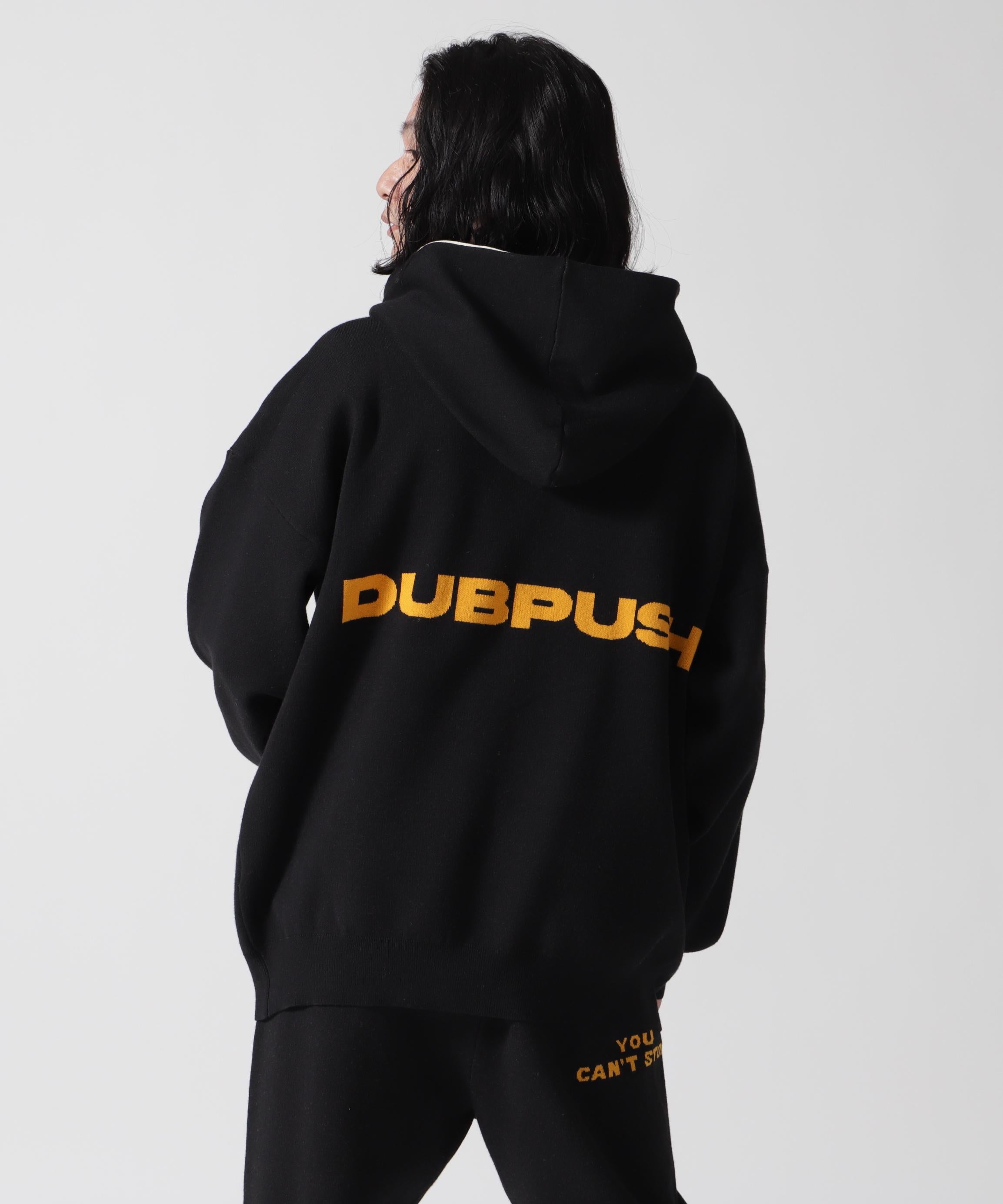 TAIN DOURLE PUSH/タインダブルプッシュ/Exc. KNIT HOODIE ブラック