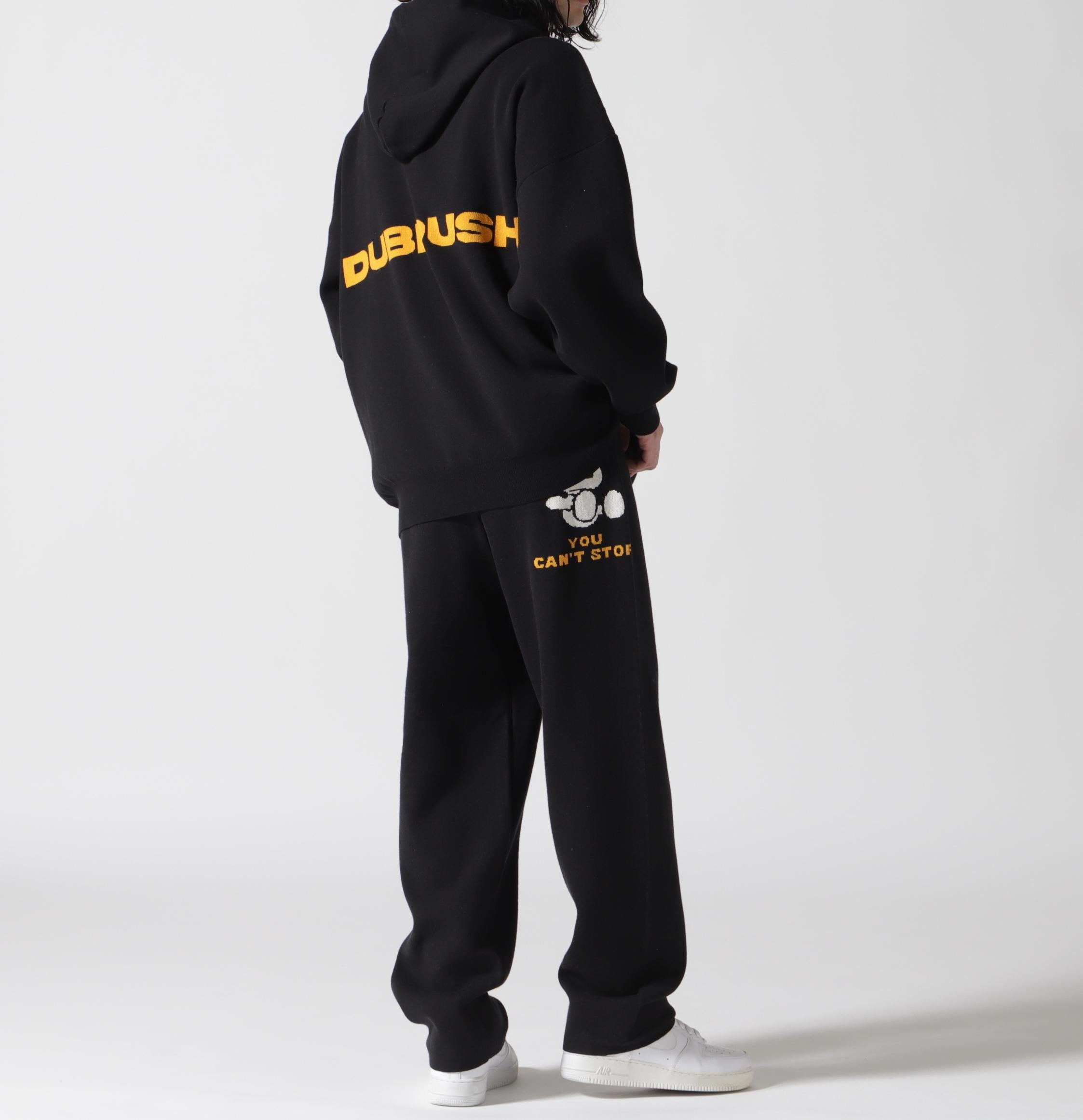 TAIN DOURLE PUSH/タインダブルプッシュ/Exc. KNIT HOODIE ブラック