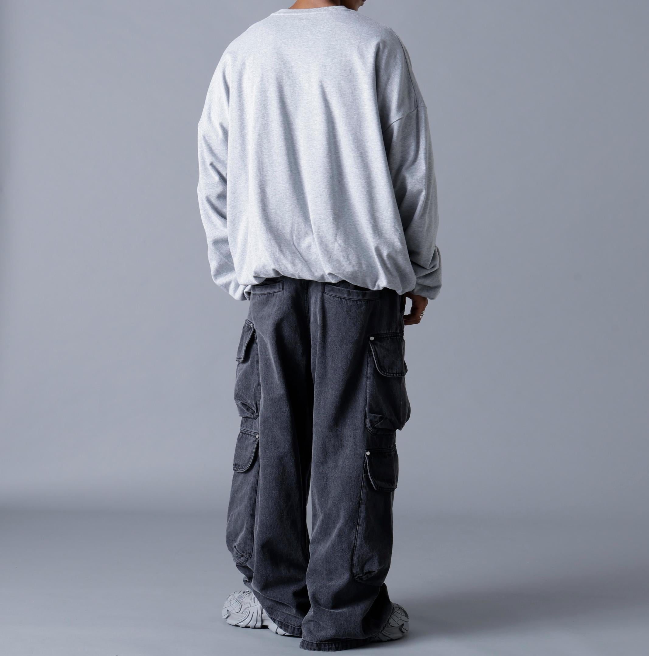 DankeSchon/ダンケシェーン/12OZ CHEMICAL DENIM CARGO PANTS ブラック