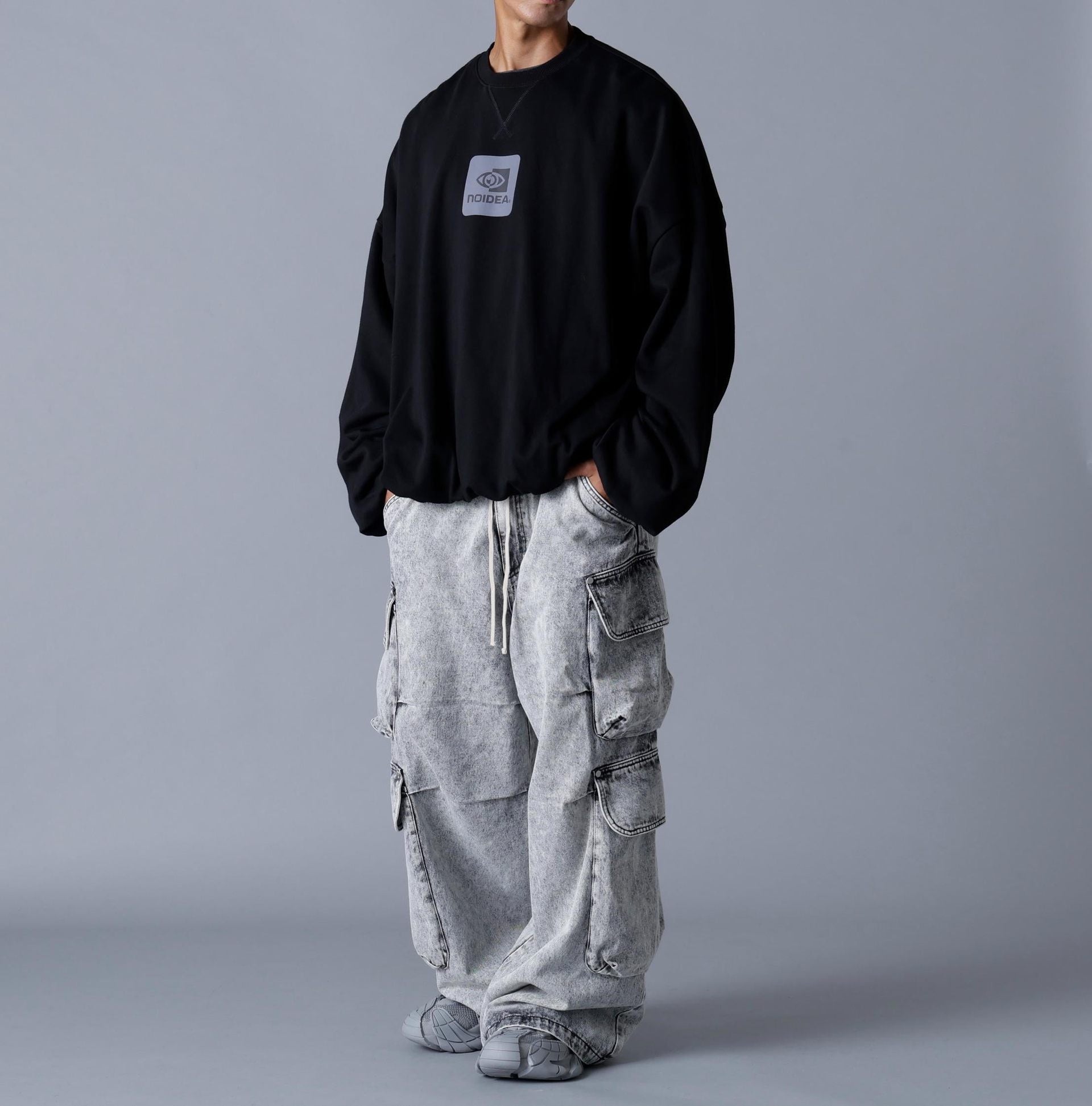 DankeSchon/ダンケシェーン/12OZ CHEMICAL DENIM CARGO PANTS グレー