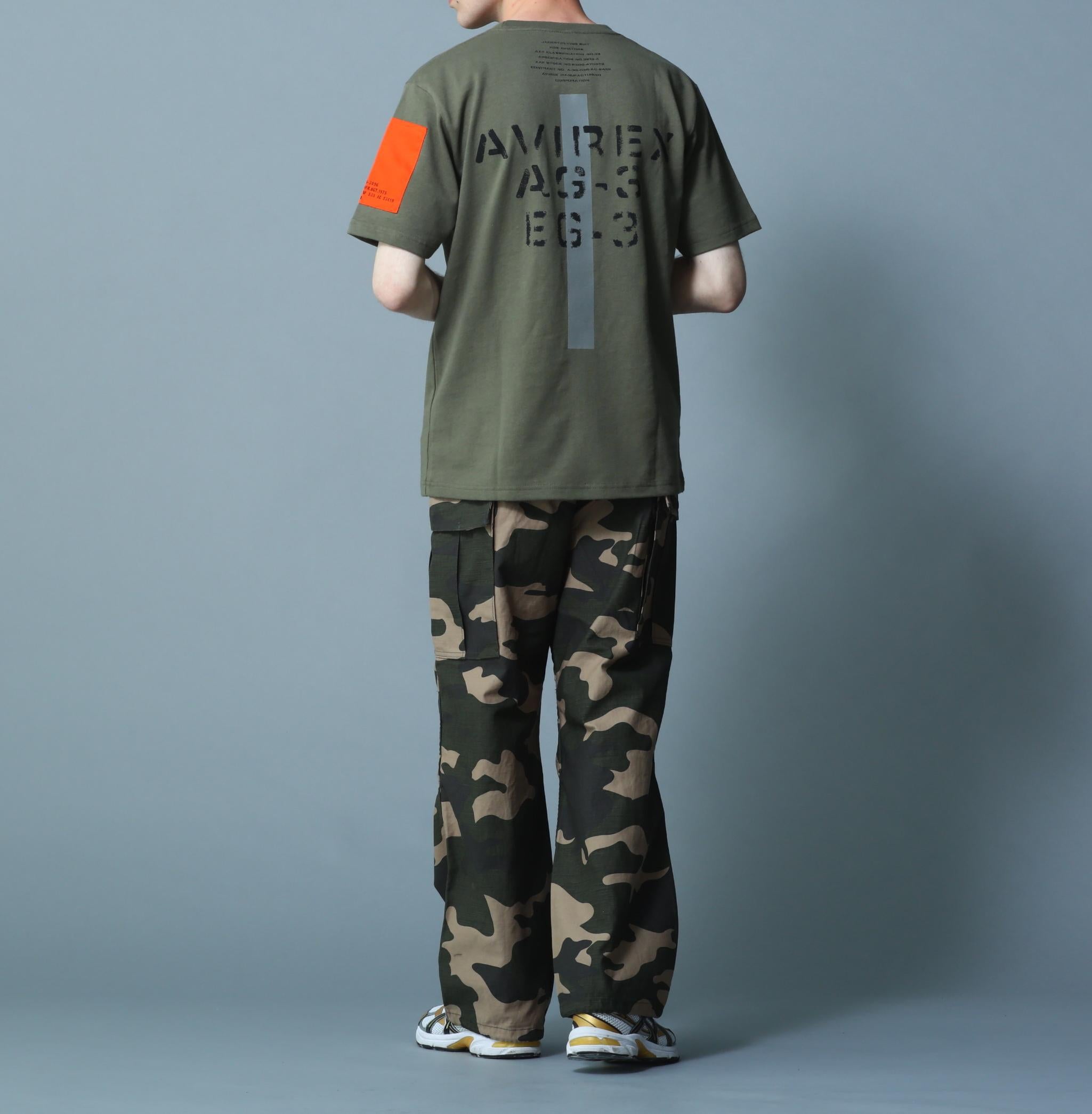 《WER&DEPOT限定》 >EMODEL DESIGN C>EW NECK T-SHI>T/リモデルデザイン半袖Tシャツ オリーブ