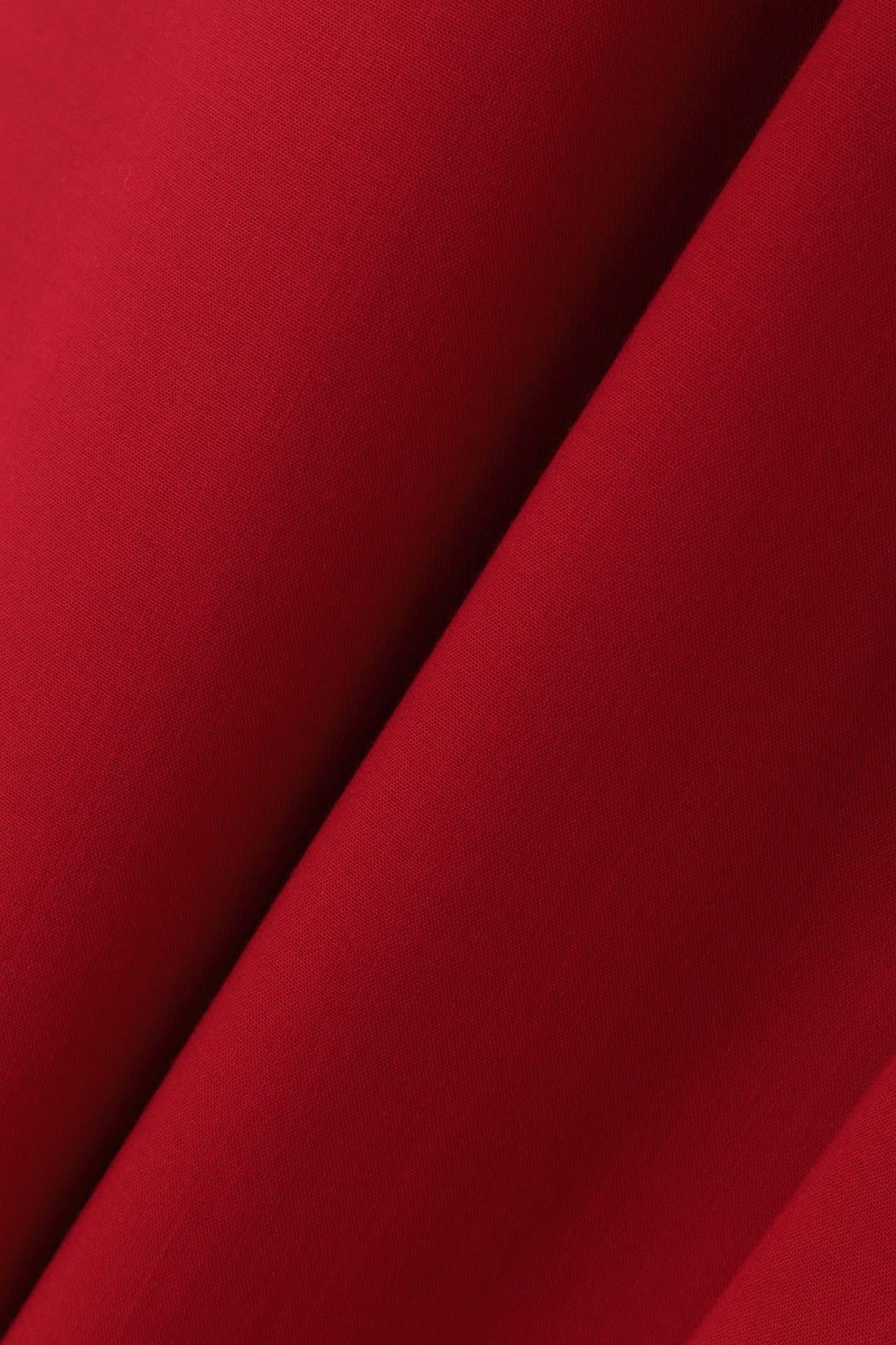 タックドレープドレス_ レッド