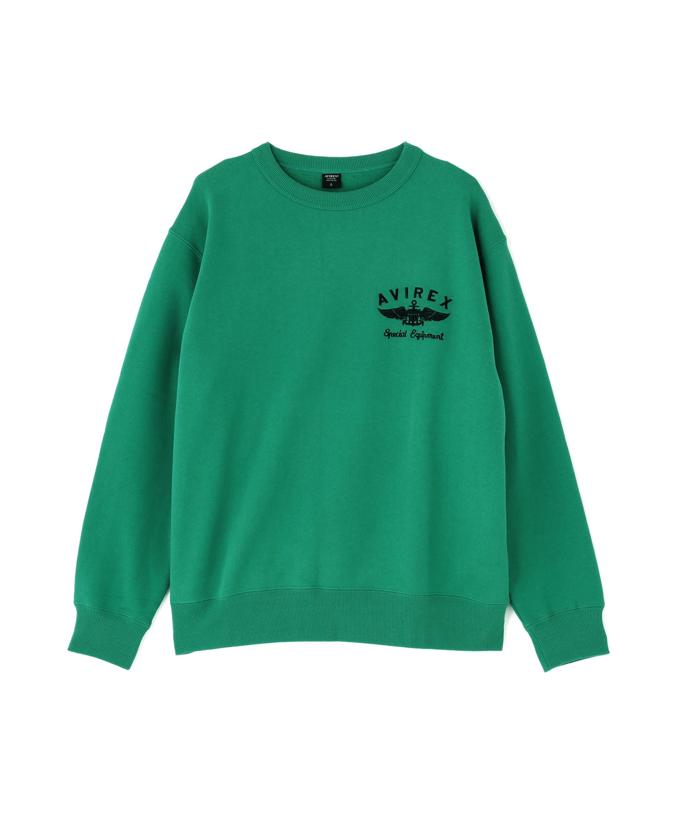 VARSITY LOGO CREW NECK SWEAT /バーシティ ロゴ クルーネック スウェ グリーン