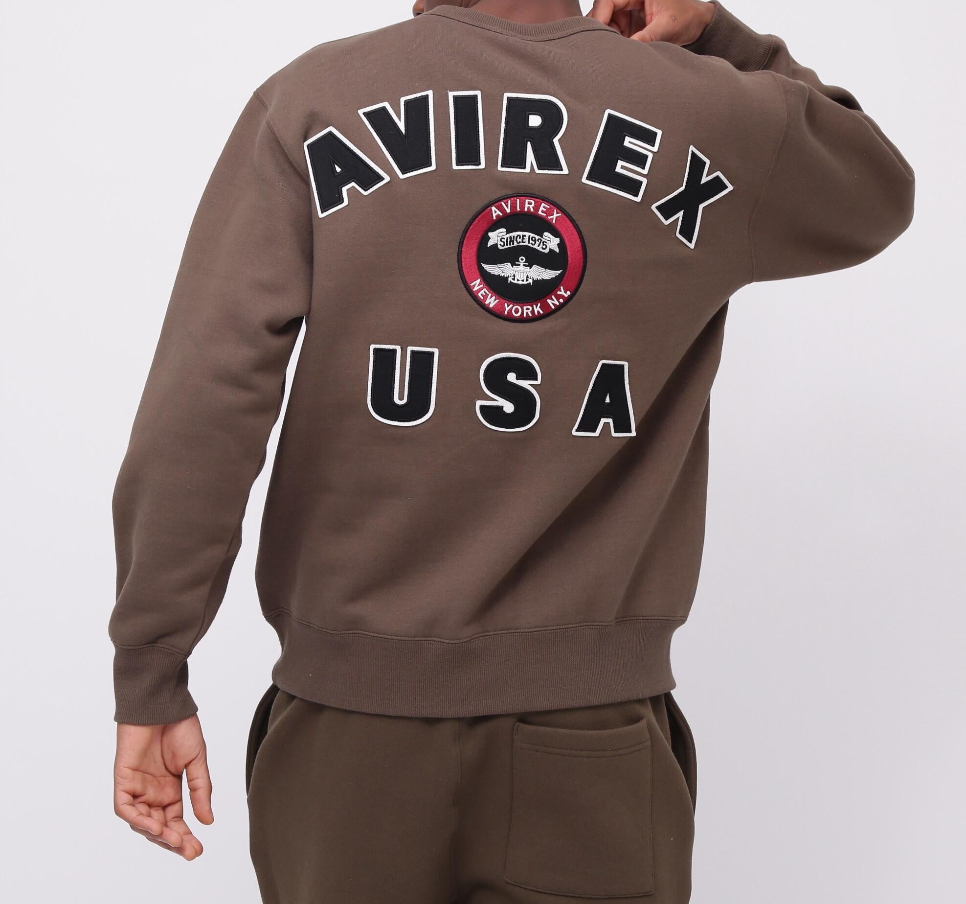 VARSITY LOGO CREW NECK SWEAT /バーシティ ロゴ クルーネック スウェ オリーブ