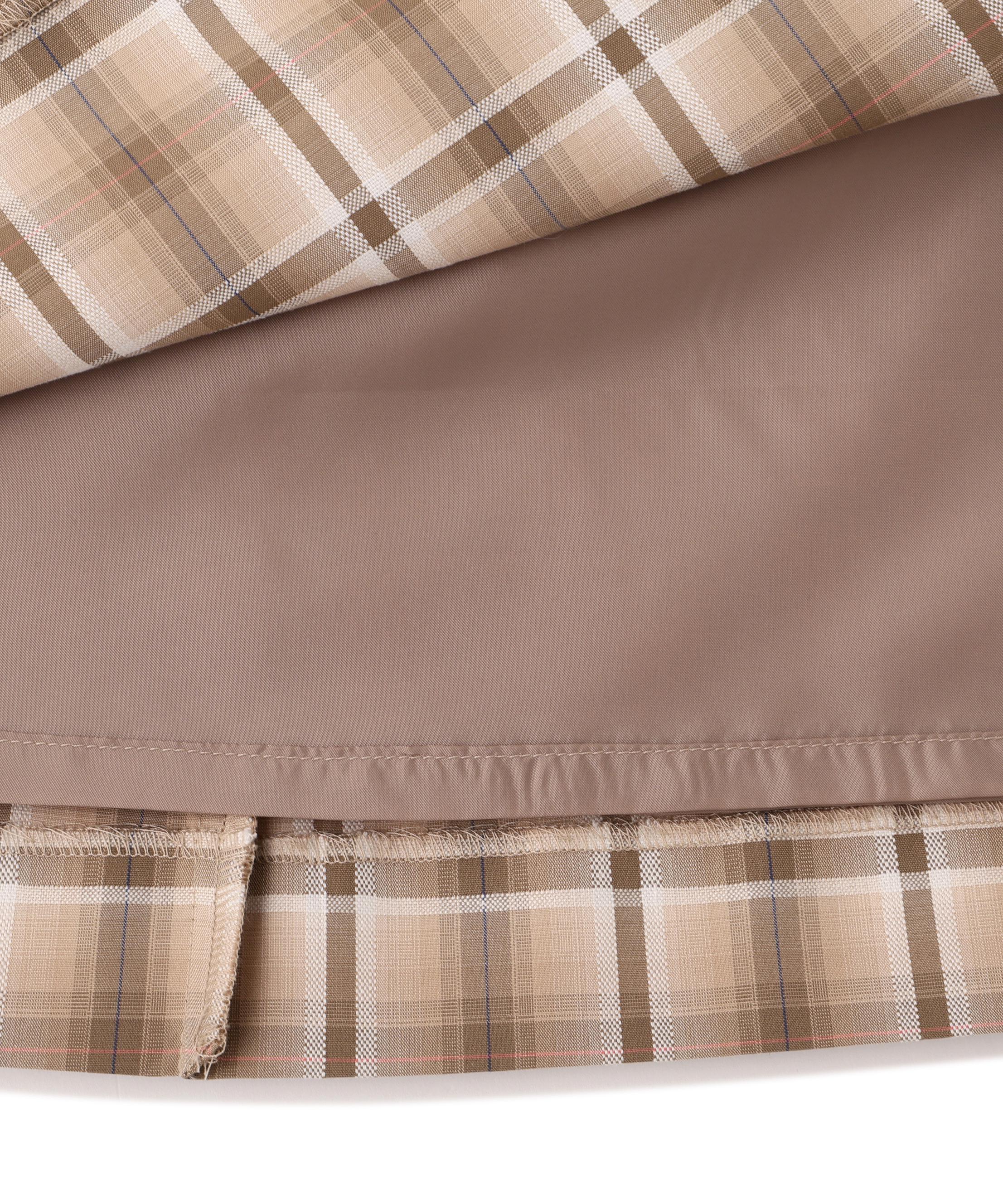 ◆オリジナル先染めチェックタックスカート ベージュチェック3