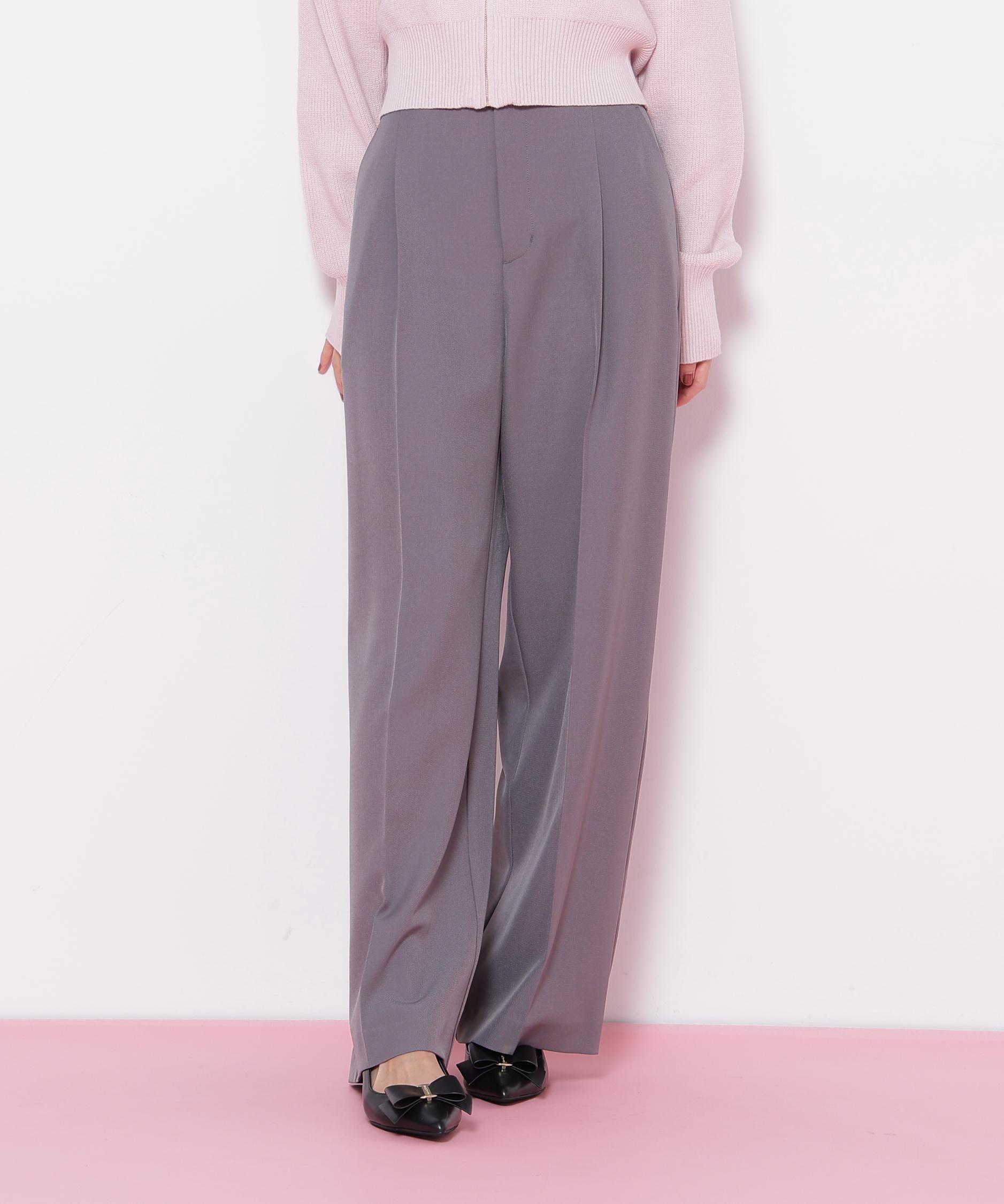 <セットアップ対応>ベーシックツイルビットベルトパンツ グレー