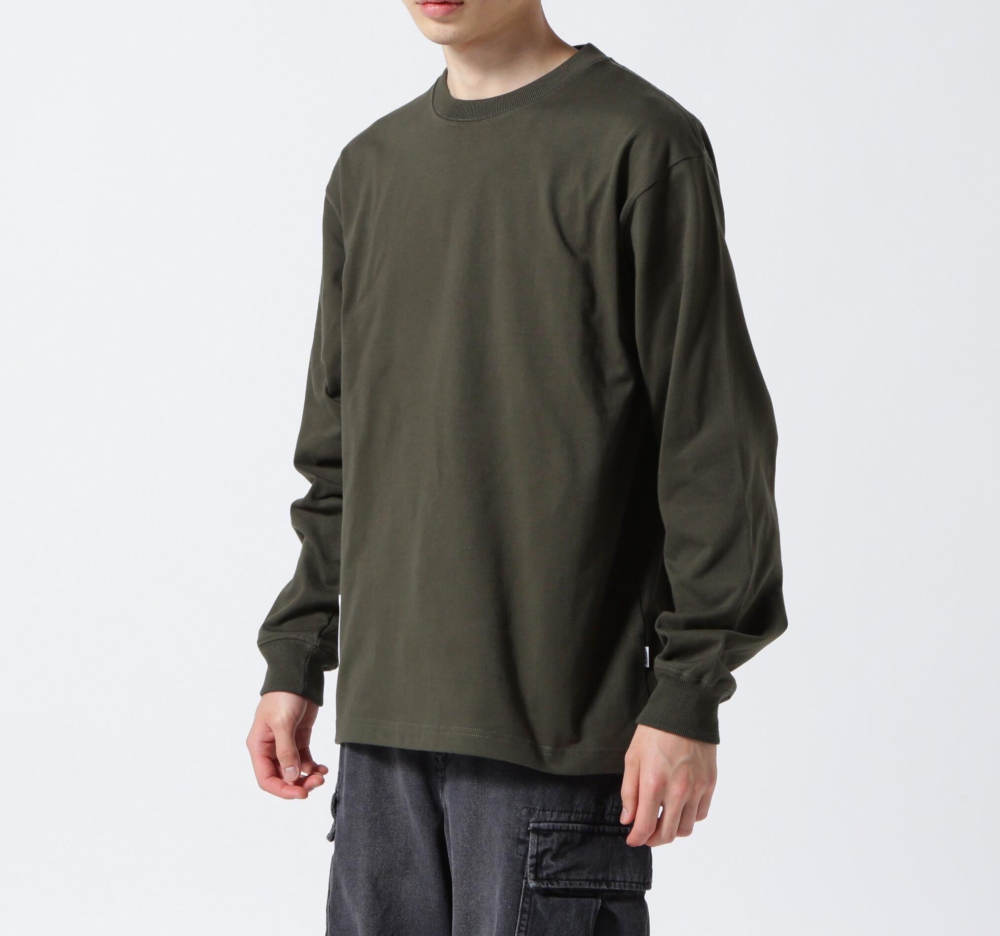 RASIC HEAVY WEIGHT L/S T-SHI>T / ベーシック ヘビーウェイト 長袖 Tシャツ / AVI>EX オリーブ