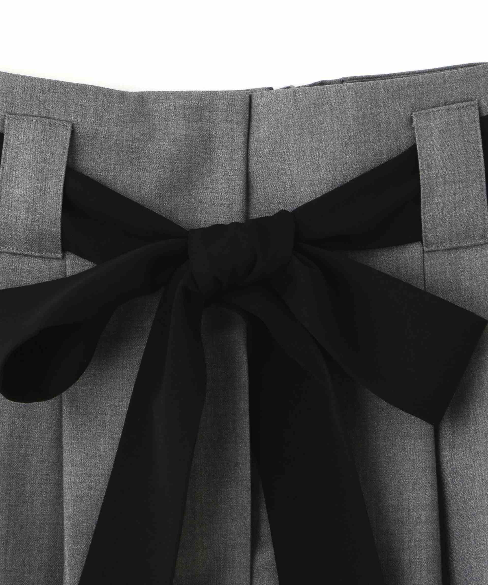 ビッグリボンワイドパンツ グレー