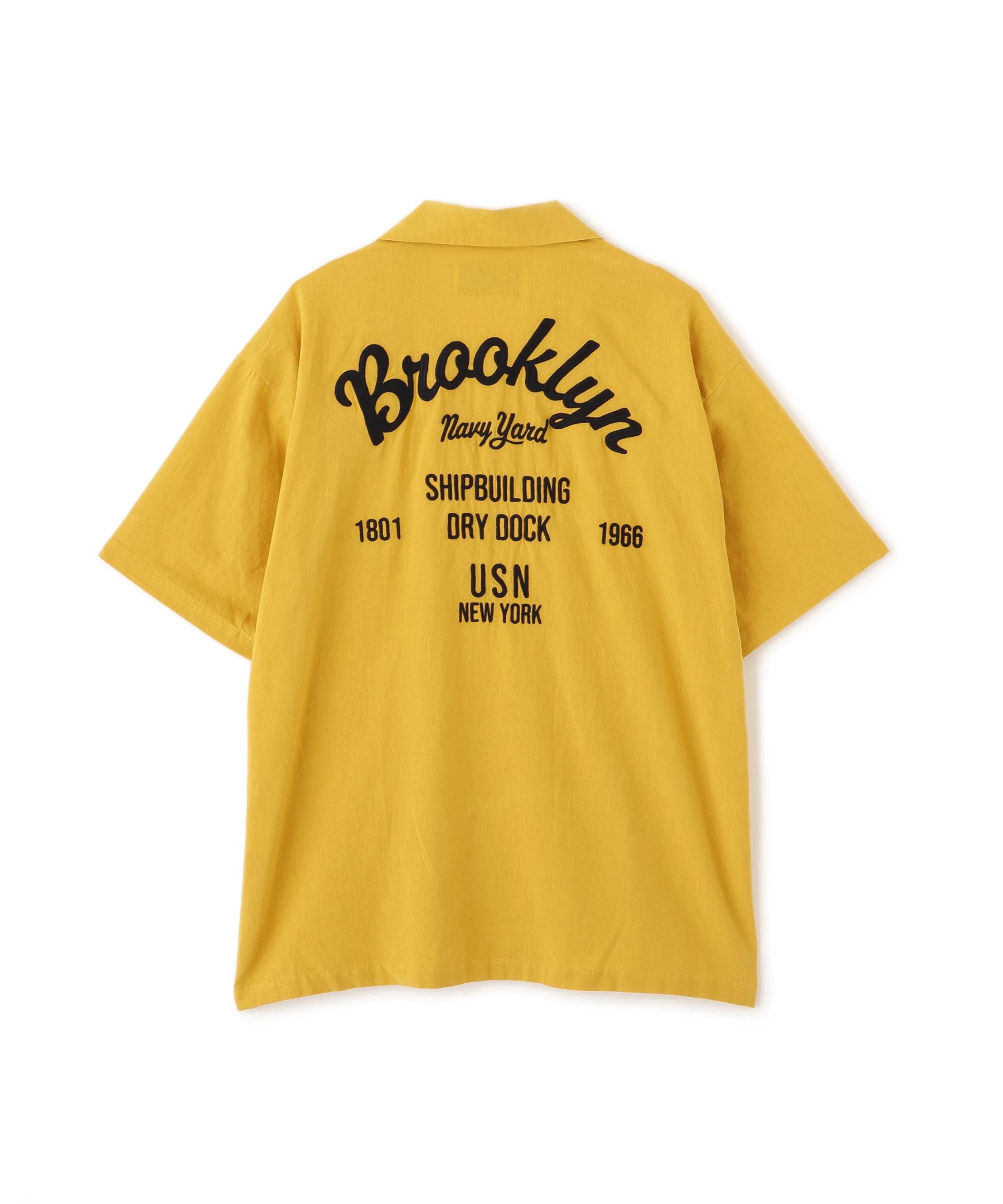 LINEN-COTTON S/S SHIRT ”Brooklyn” マスタード3