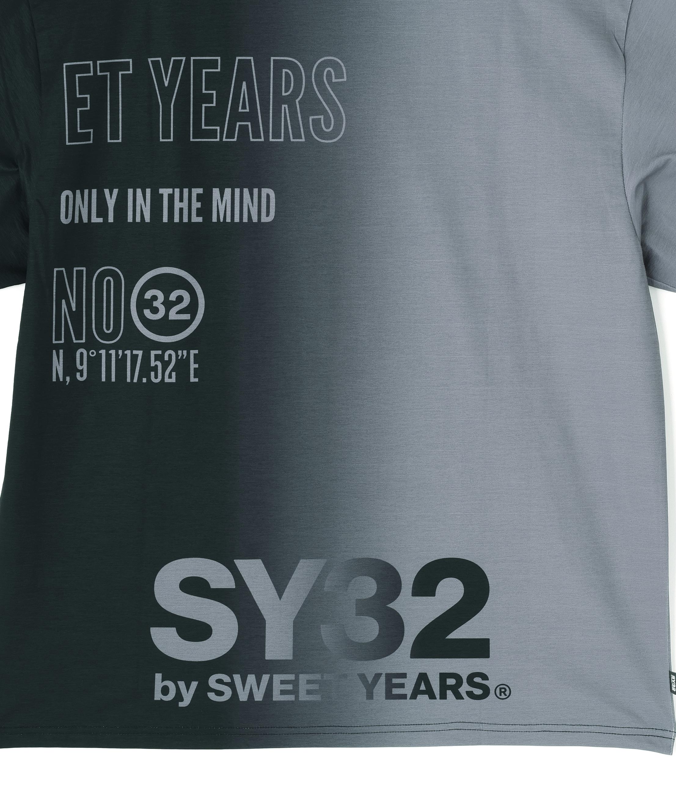 SY32 by SWEET YEARS/エスワイサーティトゥ バイ スィートイヤーズ/GRADATION LOGO L/S TEE ブラック