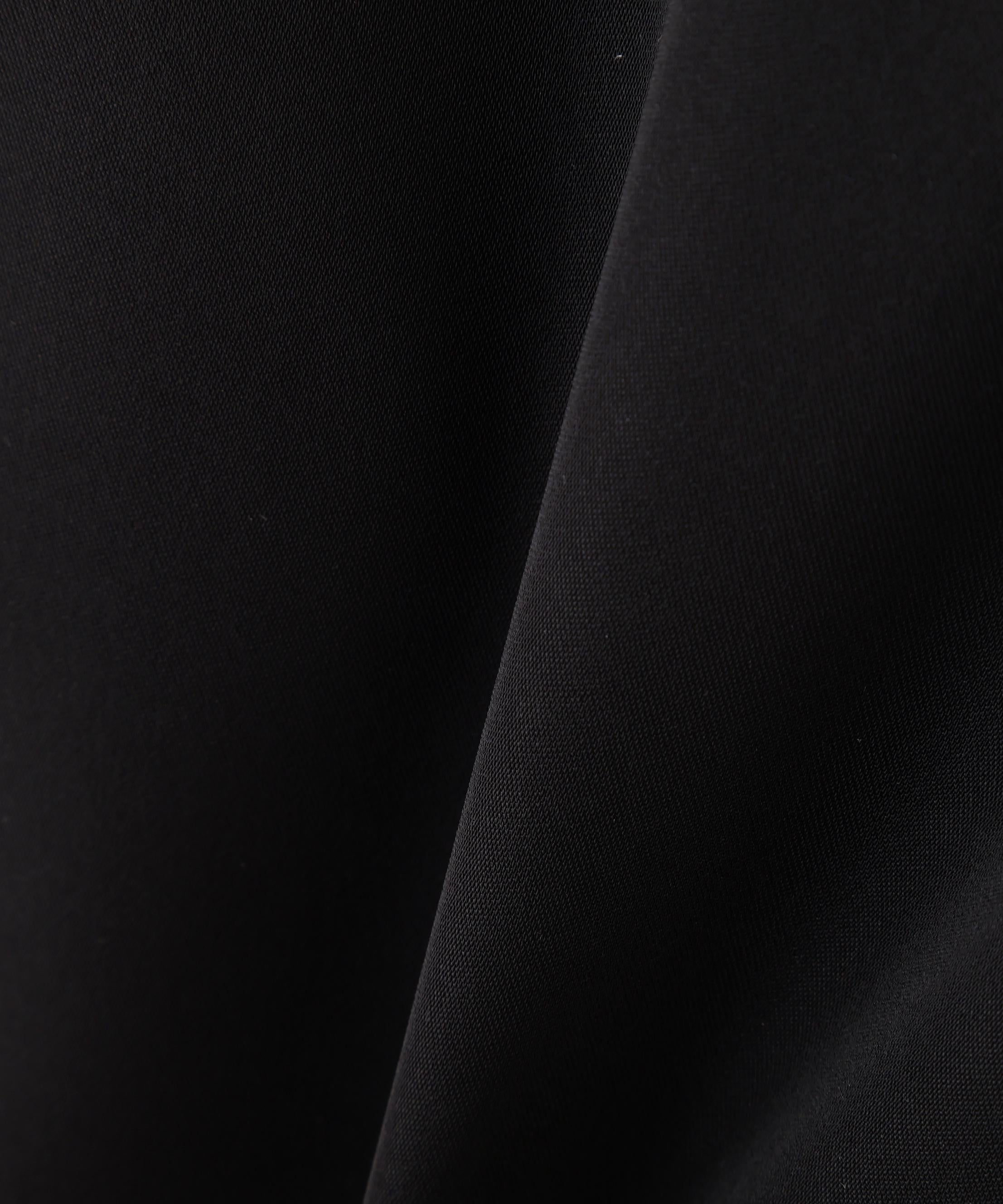 ダブルサテンレイヤードブラウス ブラック