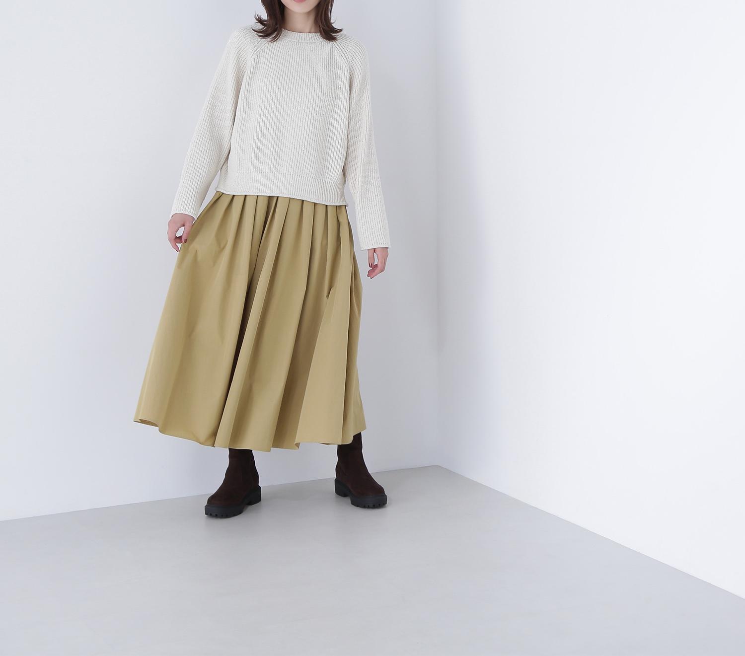 スパンコールモールニット オフホワイト1