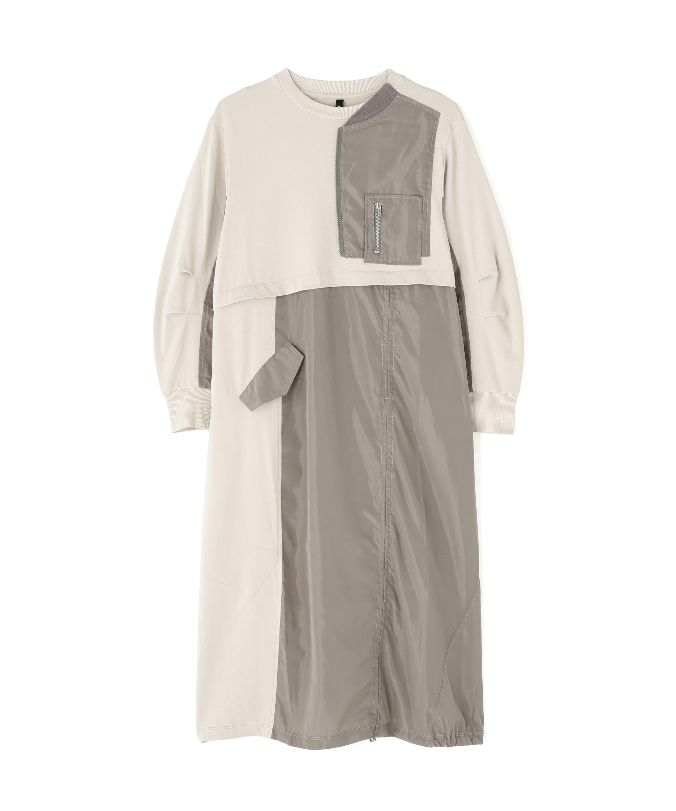 AULA AILA(アウラ アイラ)別注ミリタリーライクカットソーワンピース ライトグレー3